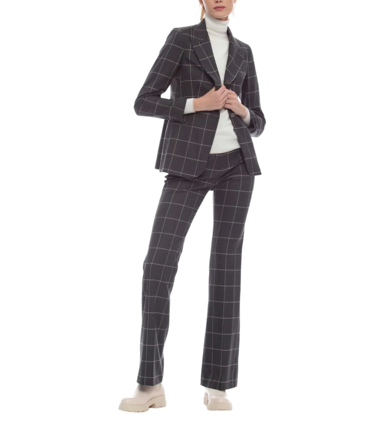 Kocca Donna Giacca Elegante A Quadri Kedrion