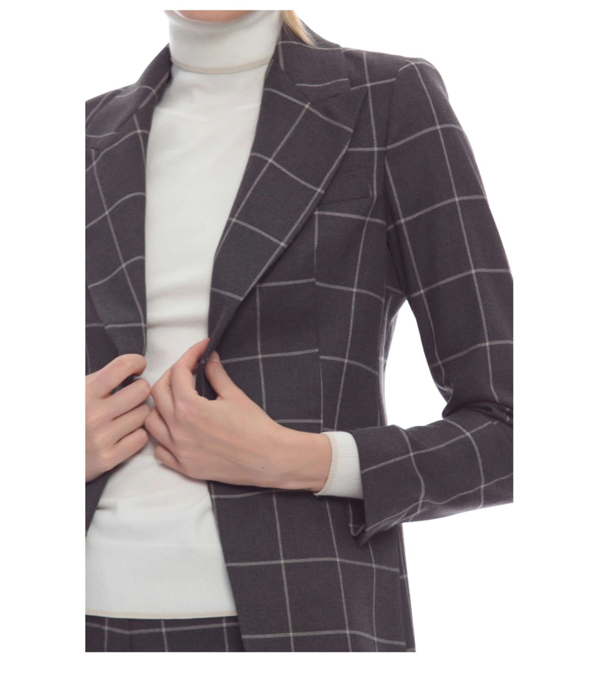Kocca Donna Giacca Elegante A Quadri Kedrion