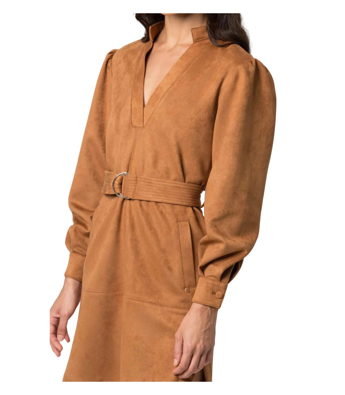 Kocca Donna Vestito Al Ginocchio Scollo A V Con Cintura