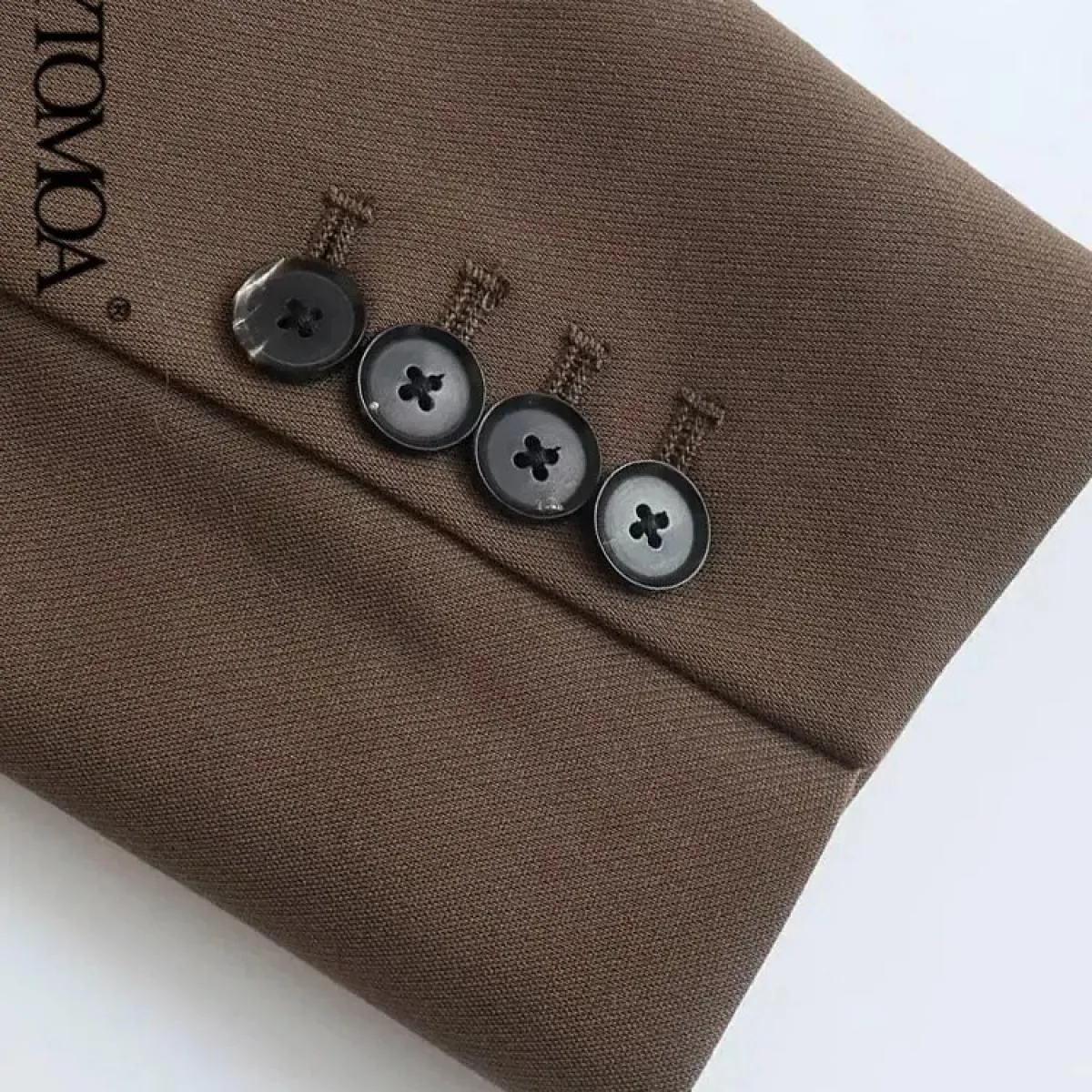 Kpytomoa Moda Donna Con Tasche Blazer Oversize Cappotto Vintage Manica Lunga Bottone Frontale Capispalla Donna Chic Gilet