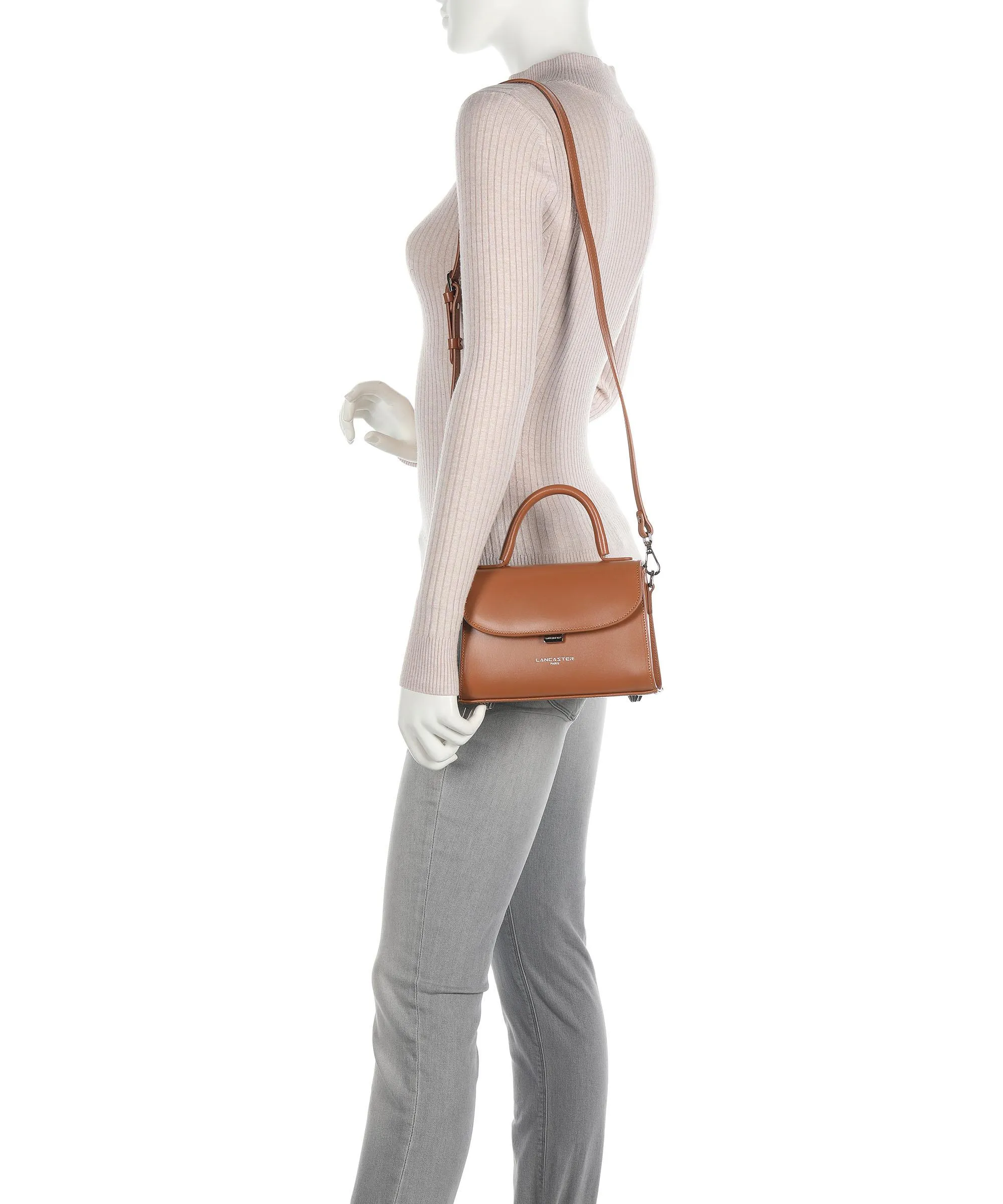  Lancaster Suave Even Borsa a mano pelle di vacchetta liscia camel  