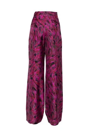 LANVIN Abbigliamento,Pantaloni Pantaloni in seta fucsia 