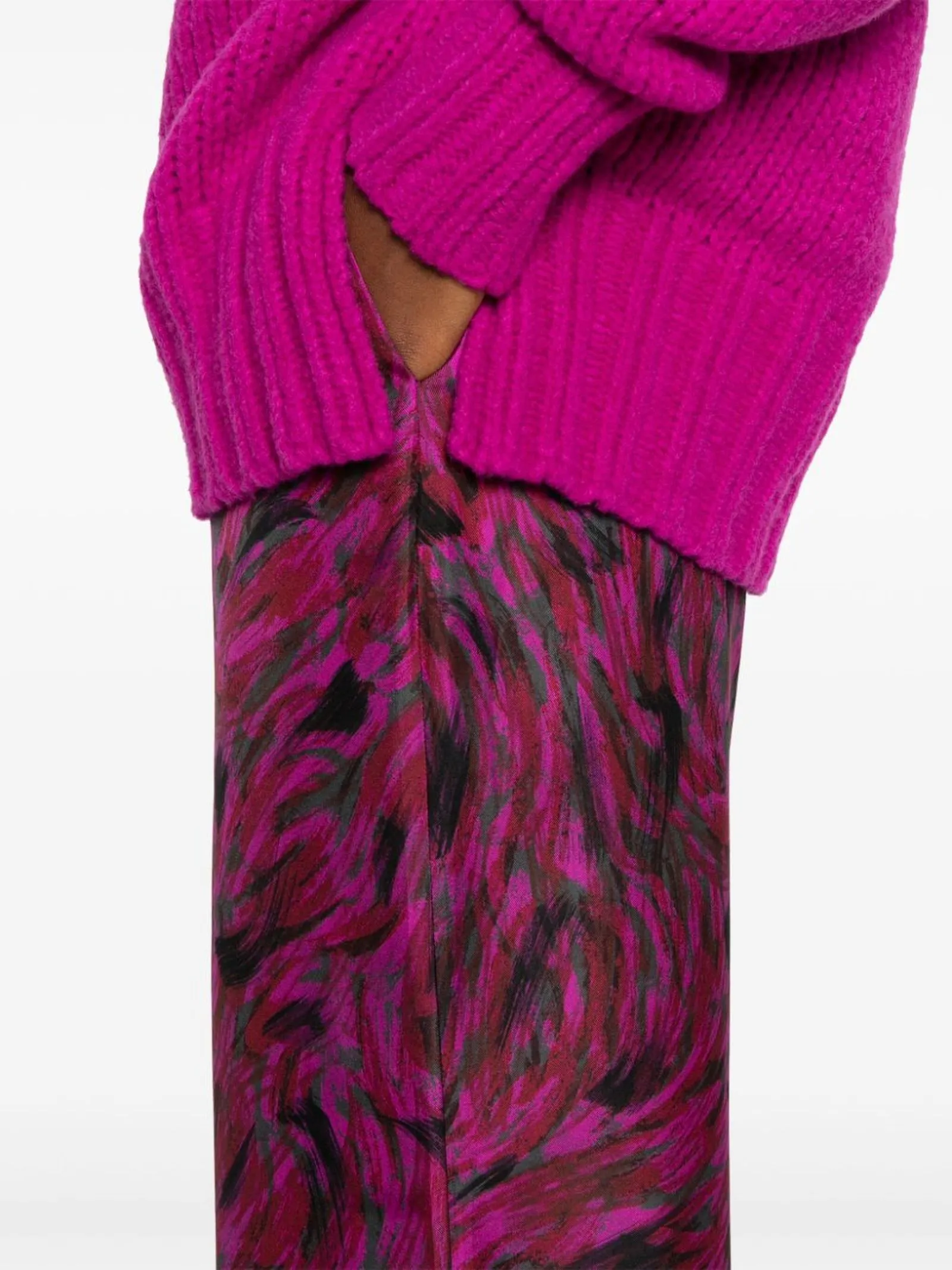 LANVIN Abbigliamento,Pantaloni Pantaloni in seta fucsia 
