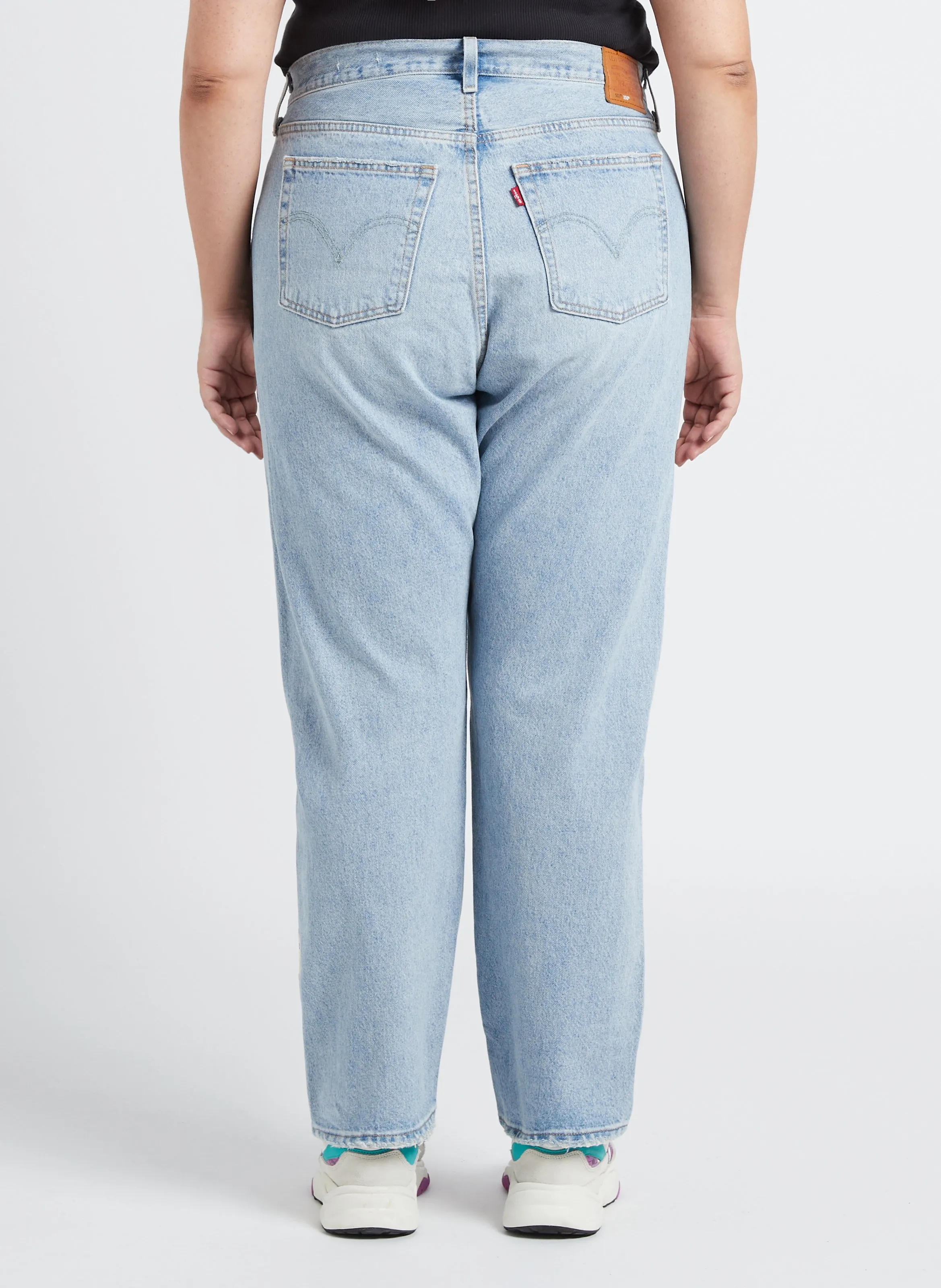  LEVI'S   PL 501 JEANS FOR WOMEN - Jeans dritti délavé in misto cotone | Jeans slavati
