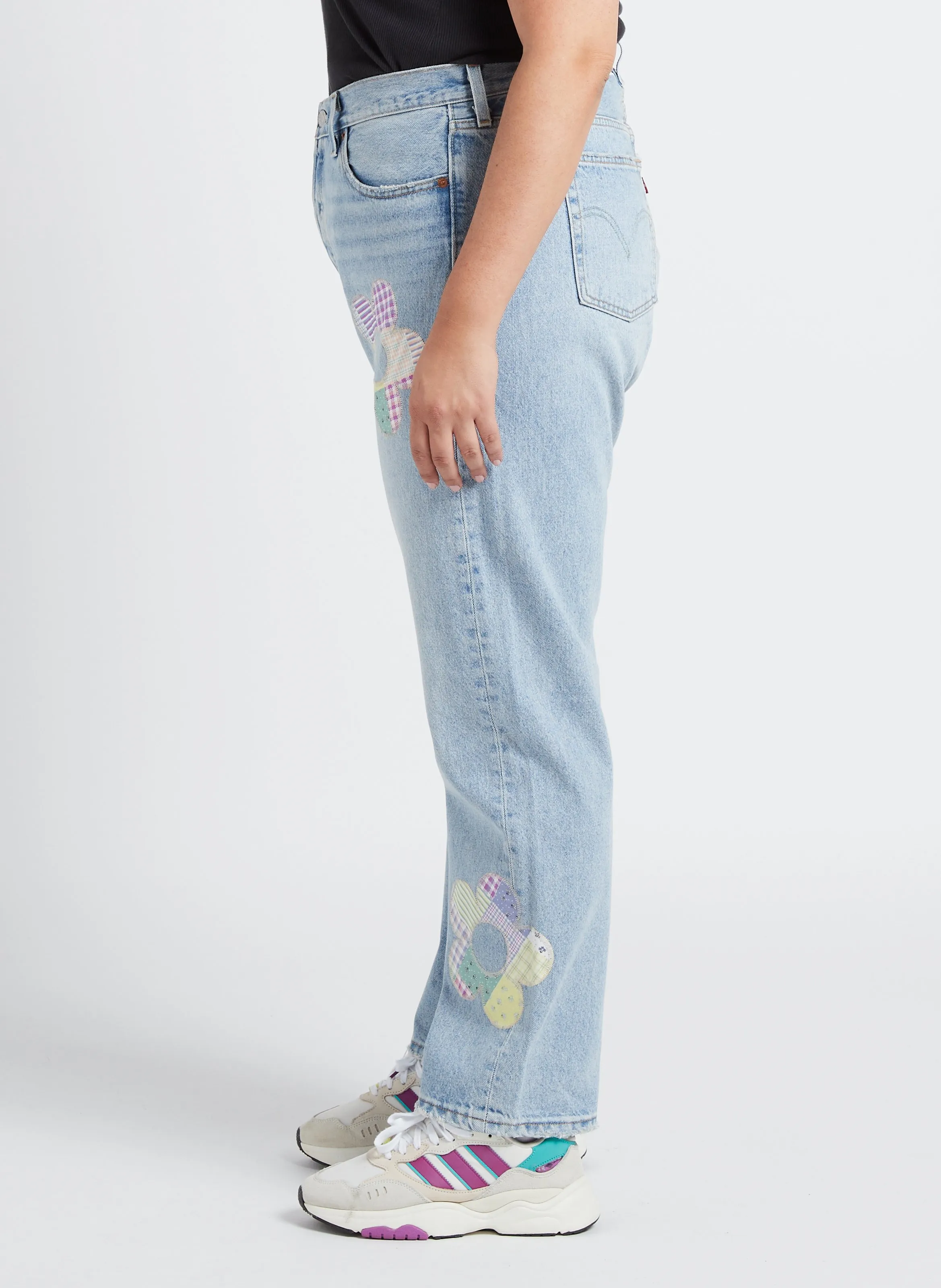  LEVI'S   PL 501 JEANS FOR WOMEN - Jeans dritti délavé in misto cotone | Jeans slavati