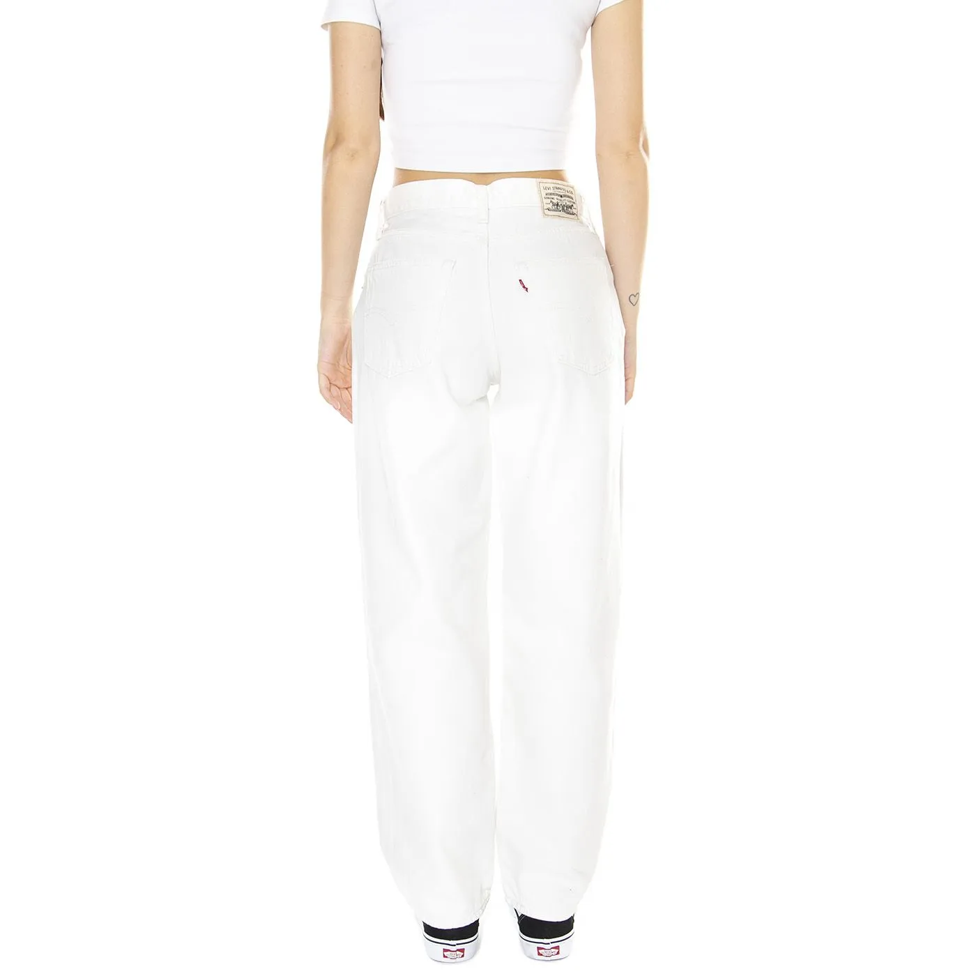 Levis W' Wellthreated Baggy Dad Pale Bloom Neutral - Pantaloni Donna Bianchi    