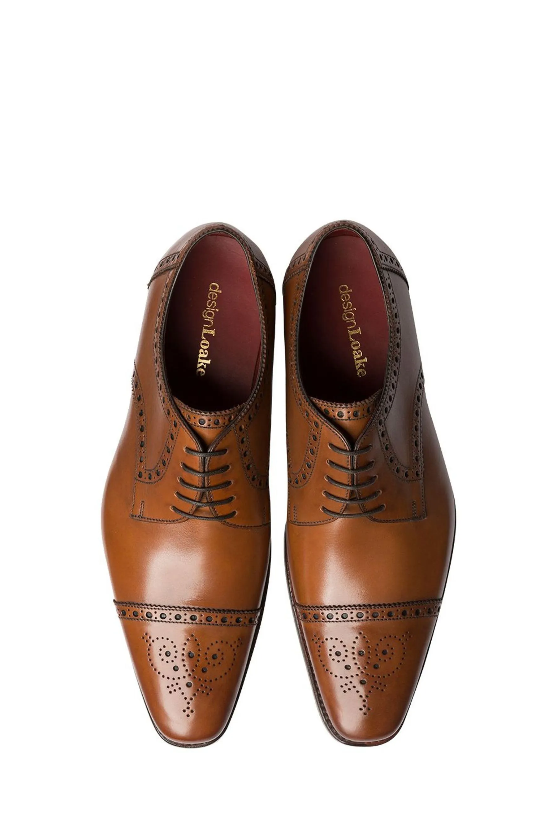 Loake - Foley - Scarpe semi brogue in pelle di vitello    