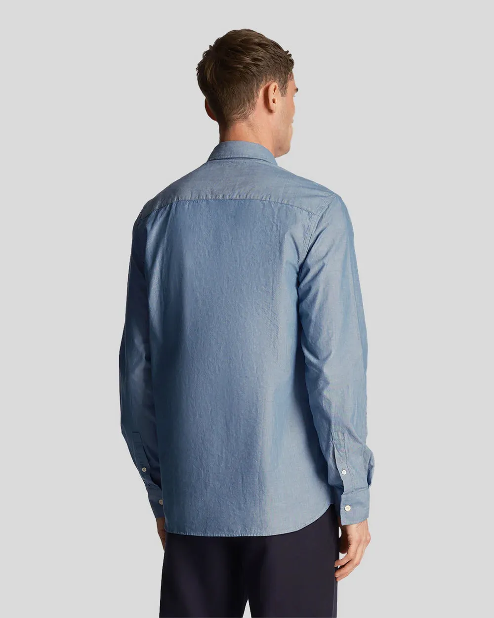 Lyle & Scott Camicia Chambray Celeste