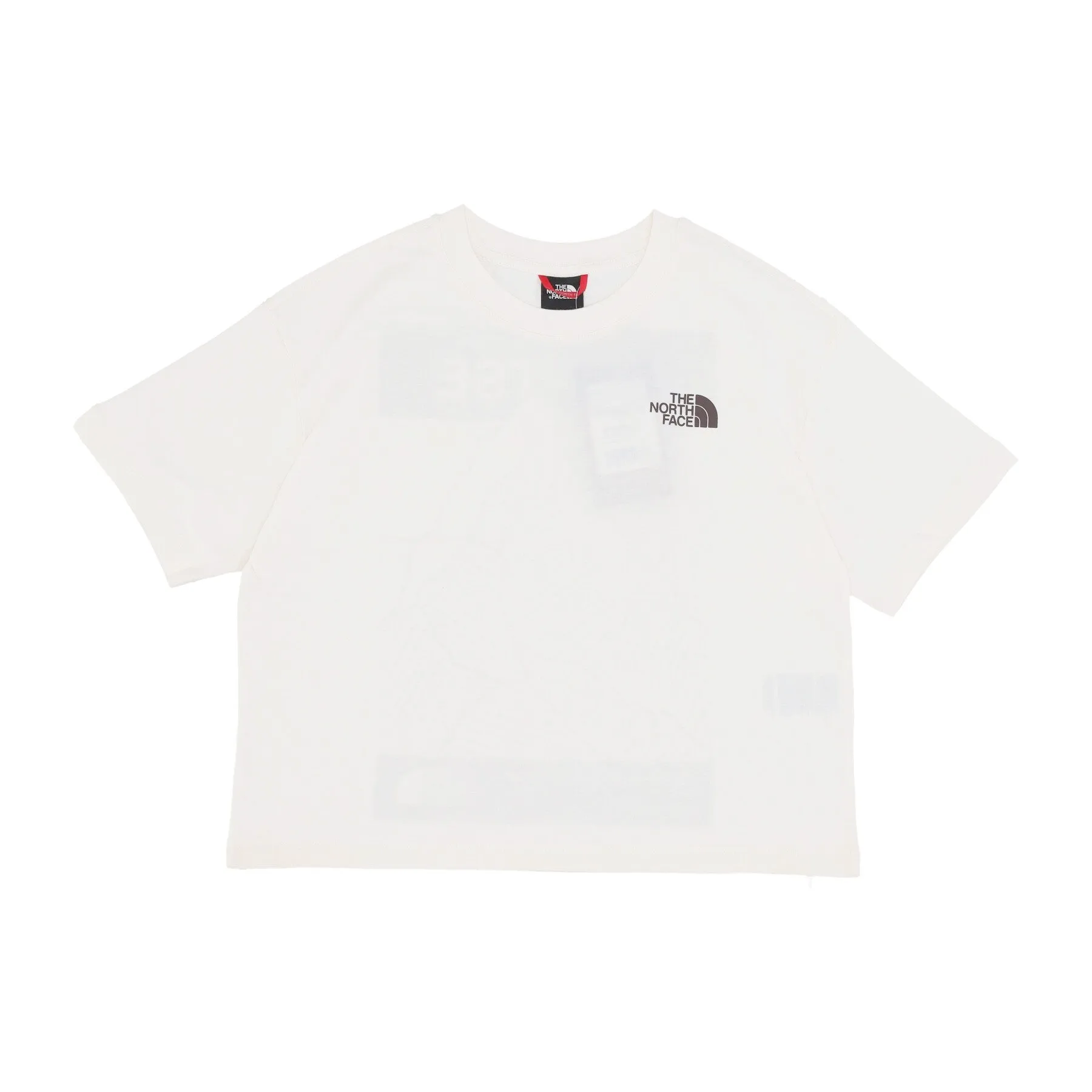 Maglietta Corta Donna W Nuptse Face Tee Gardenia White