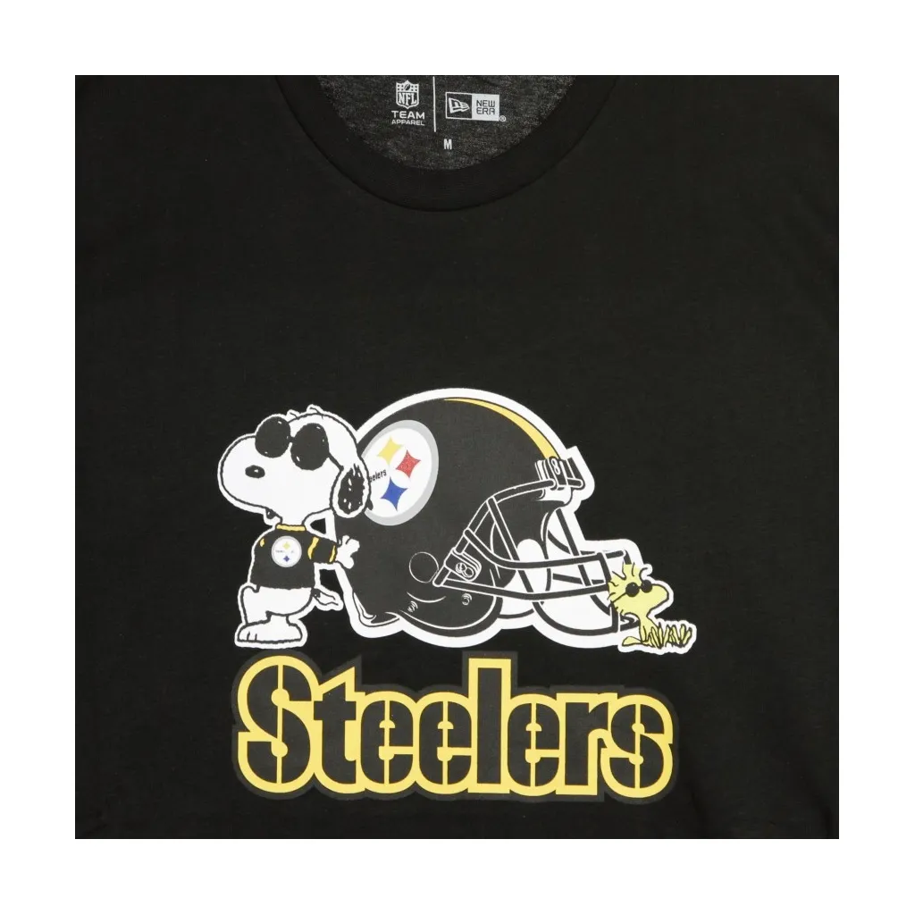 MAGLIETTA NFL SNOOPY WOODSTOCK CHARLIE BROWN TEE 94 PITSTE BLACK/ORIGINAL TEAM COLORS