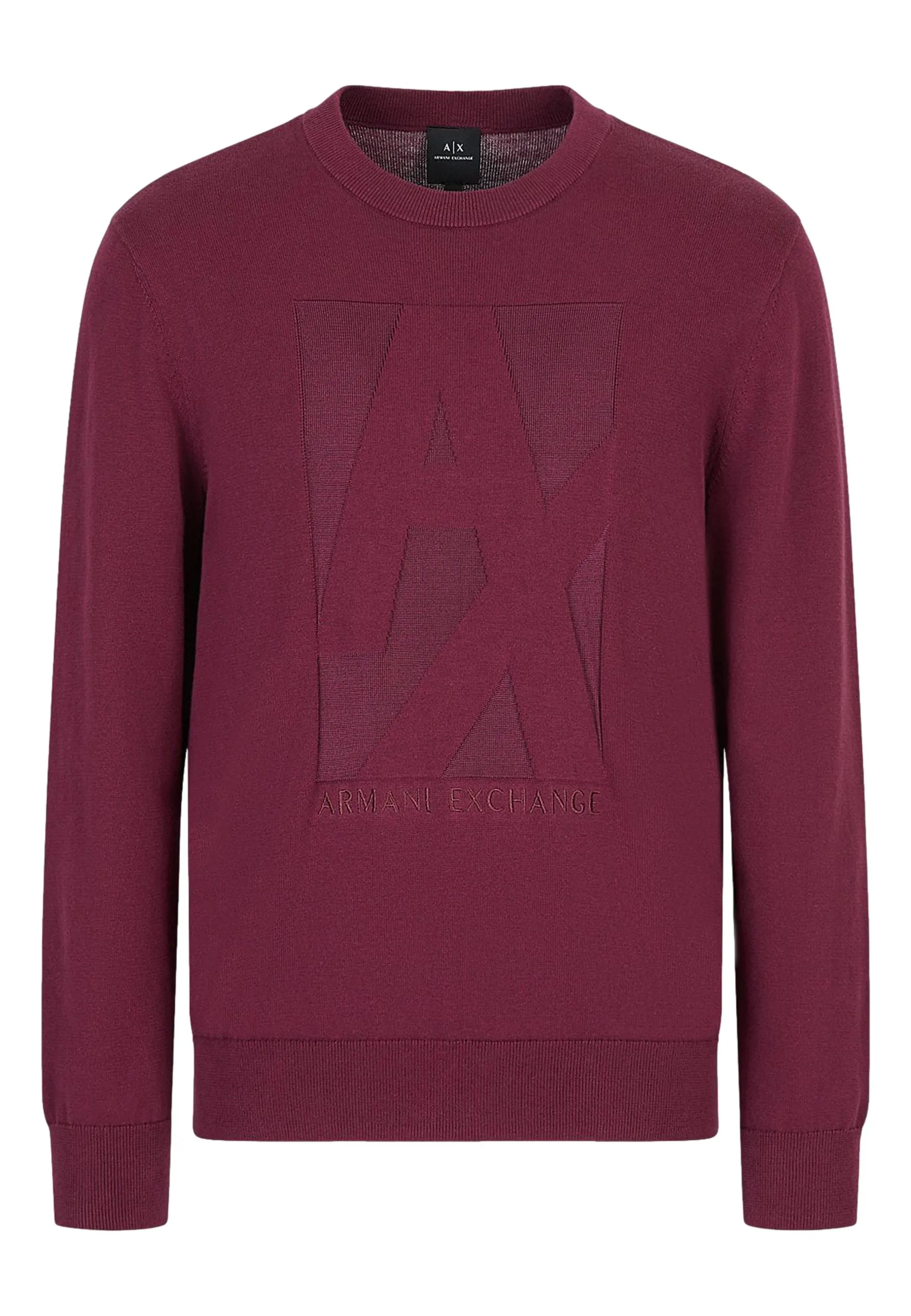 Maglione con logo a rilievo