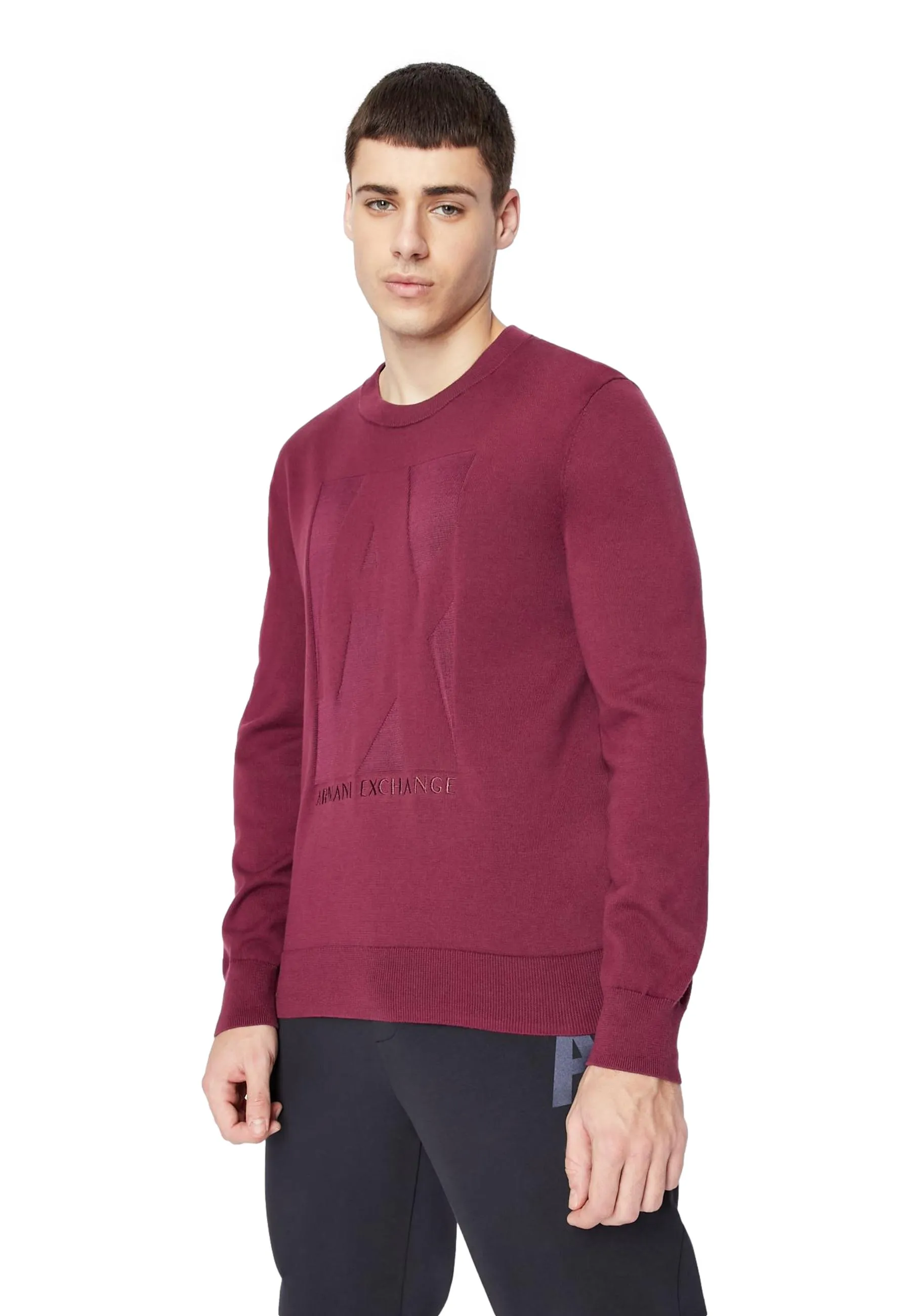 Maglione con logo a rilievo