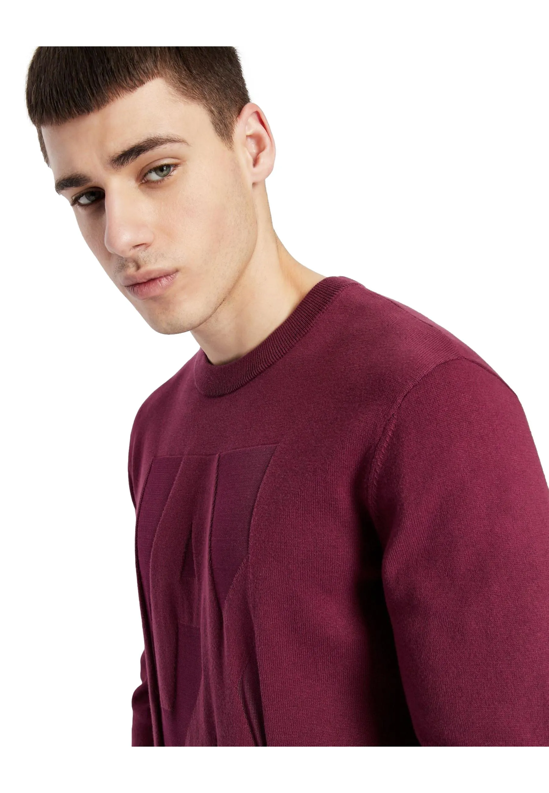 Maglione con logo a rilievo