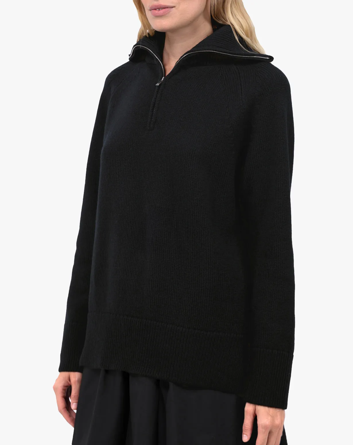 Maglione Donna Zip Lana Merino