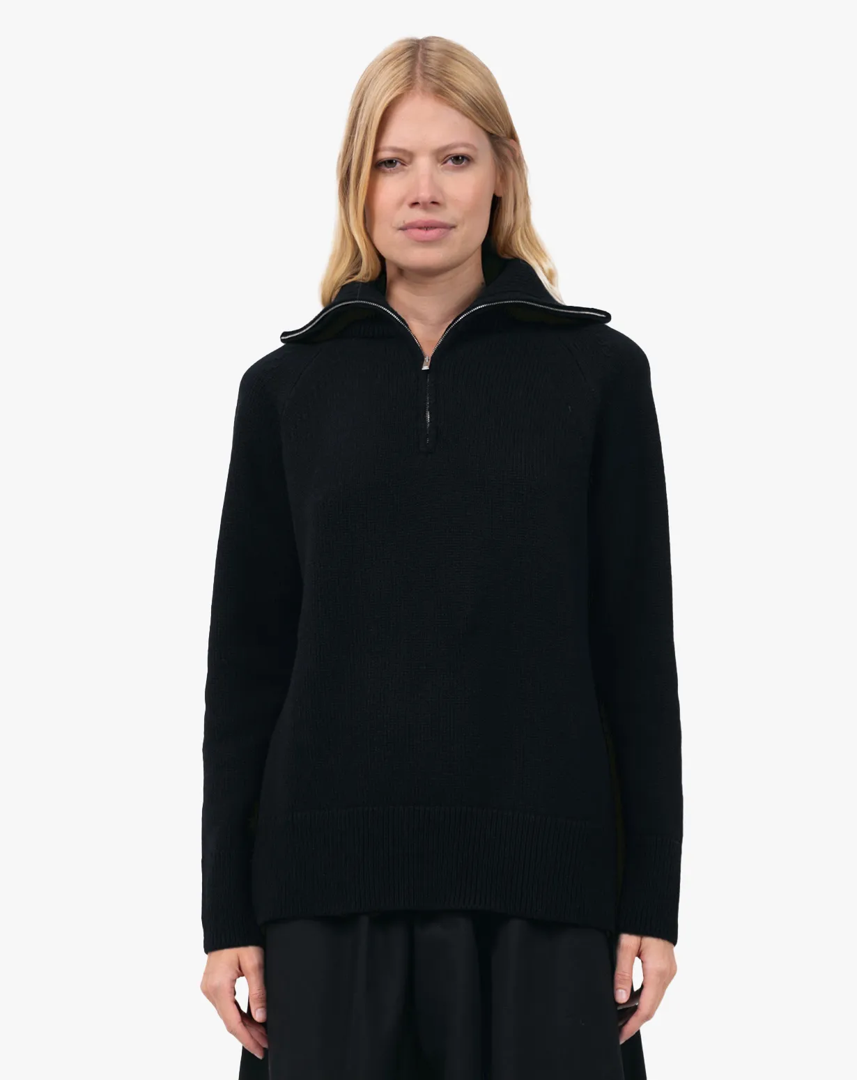 Maglione Donna Zip Lana Merino