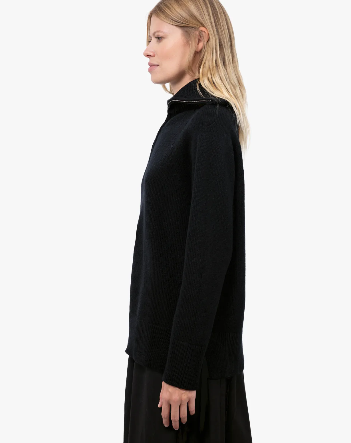 Maglione Donna Zip Lana Merino