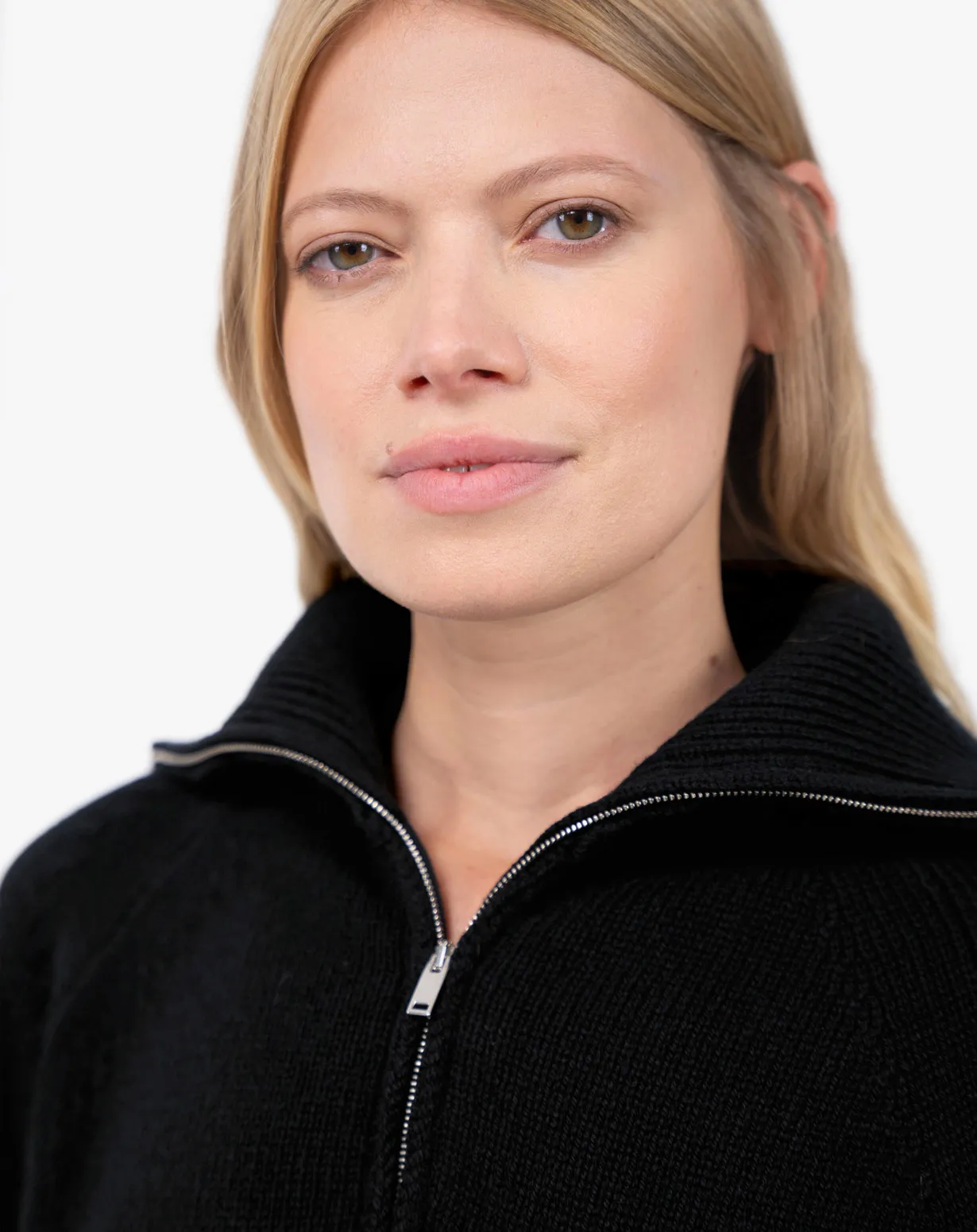 Maglione Donna Zip Lana Merino