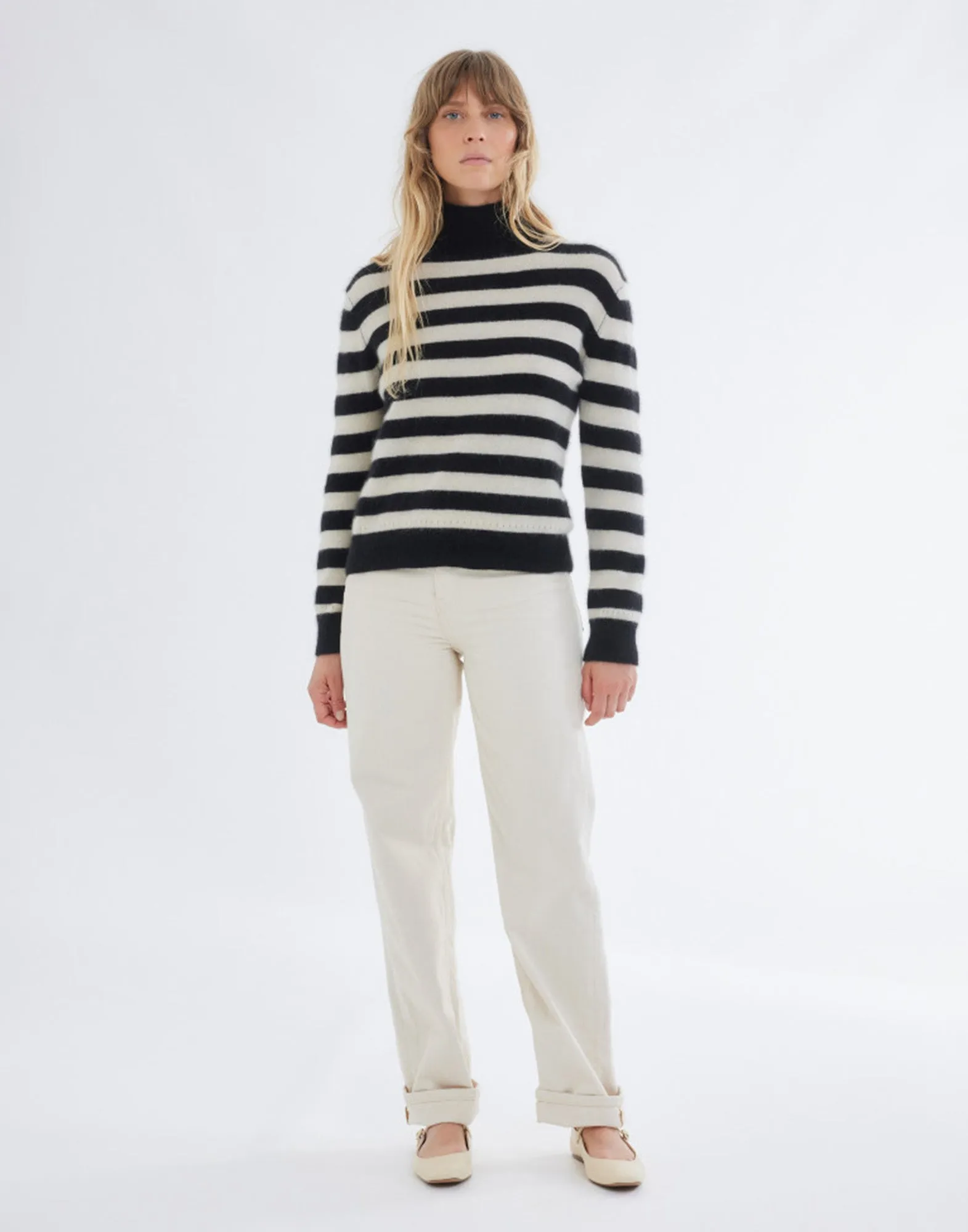 MAJESTIC FILATURES Maglione a Collo Alto in Raccoon