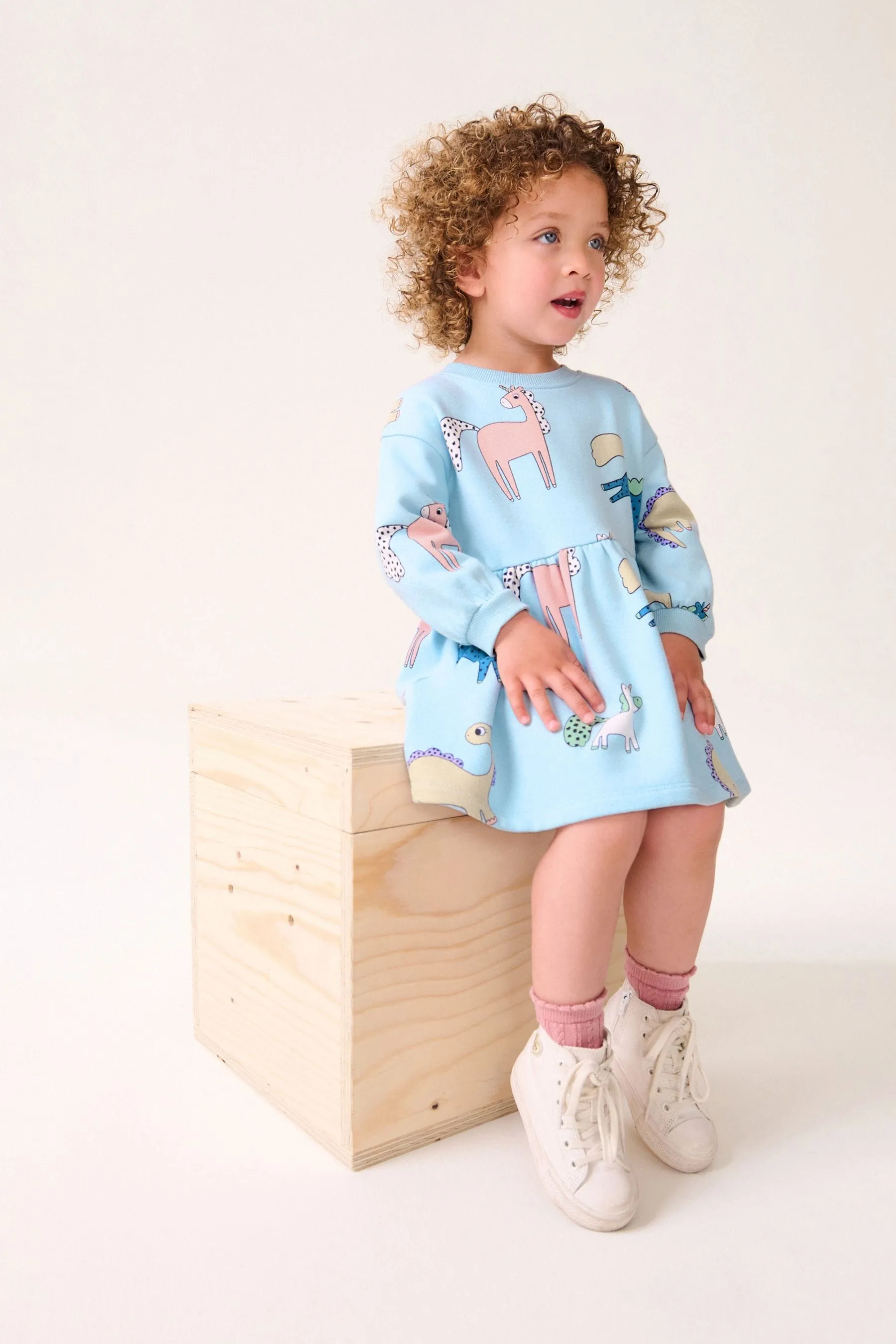 Manica lunga Maglione Vestito (3mesi -7anni)    