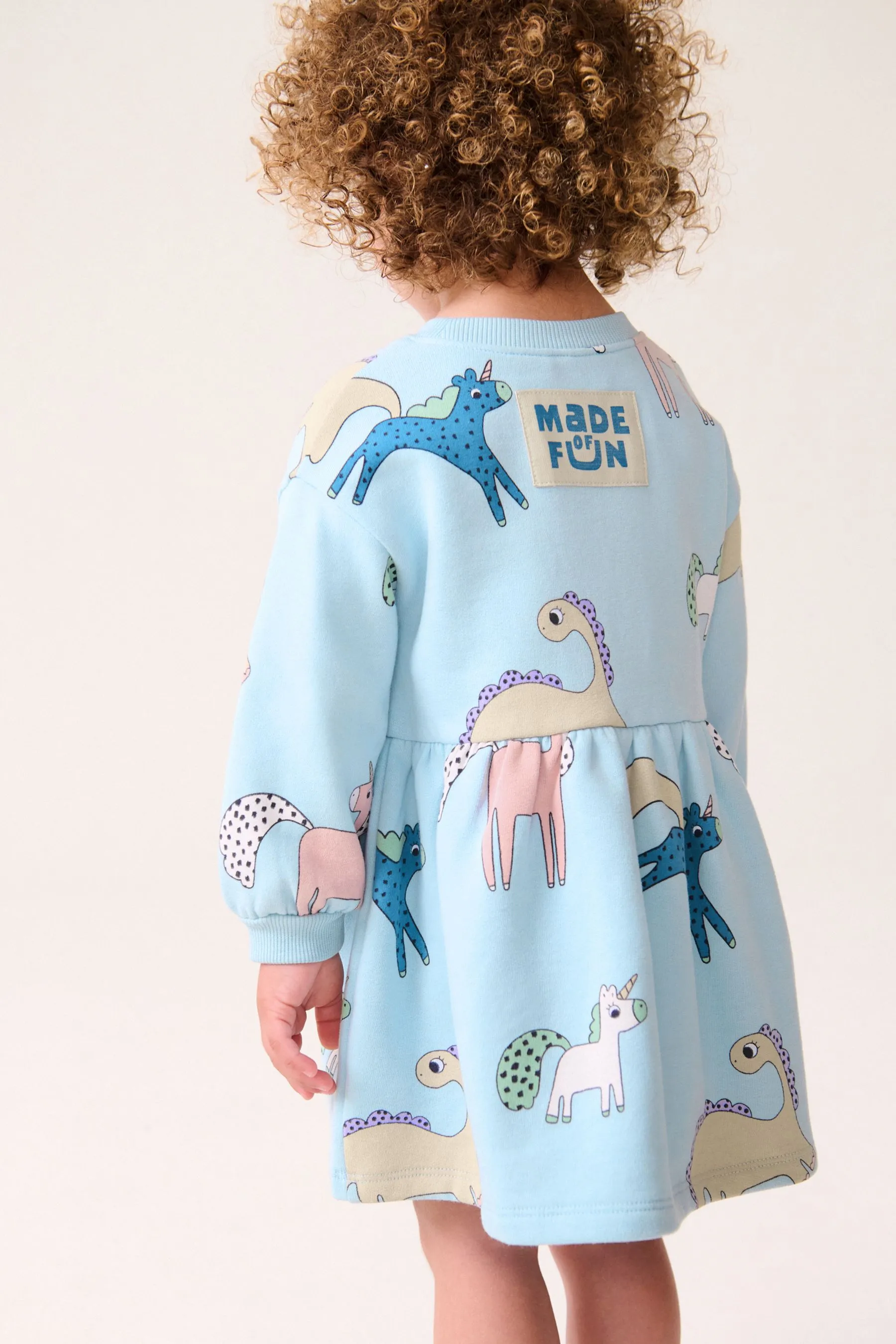 Manica lunga Maglione Vestito (3mesi -7anni)    