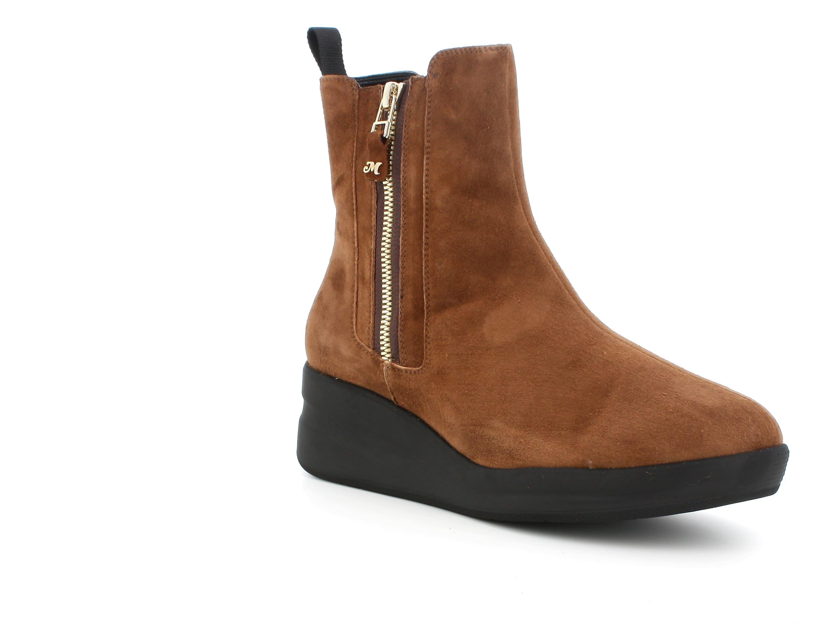 Melluso donna stivaletti in camoscio marrone