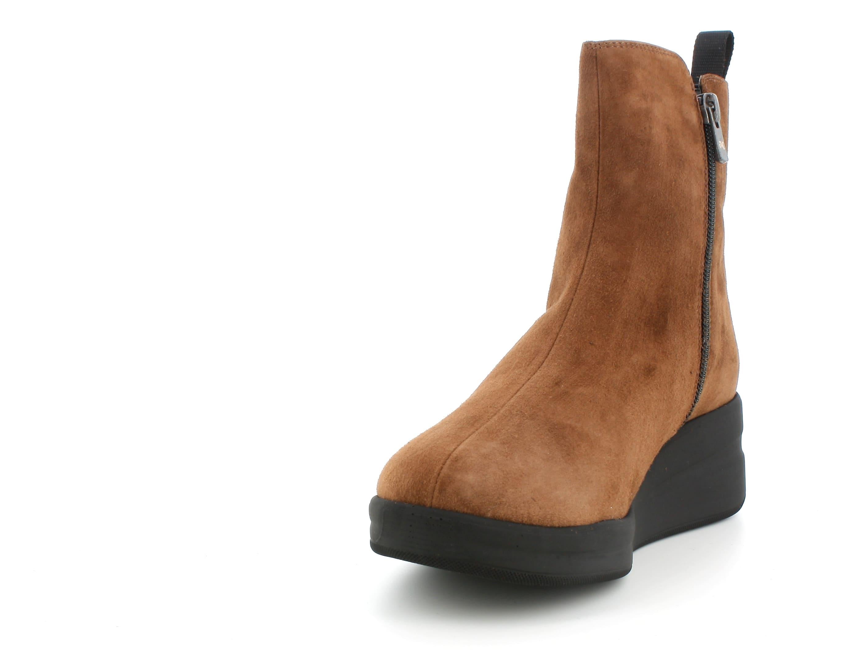 Melluso donna stivaletti in camoscio marrone