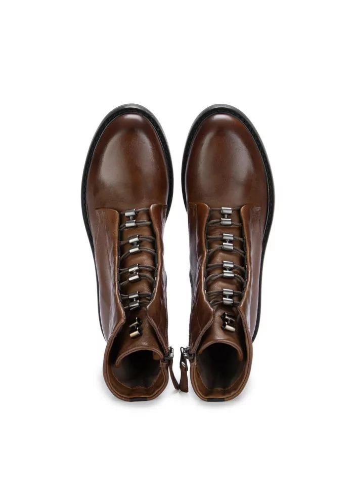 MJUS | STIVALETTI ALLACCIATI ZIP PELLE MARRONE