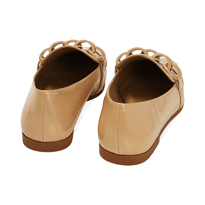 Mocassini beige in naplack