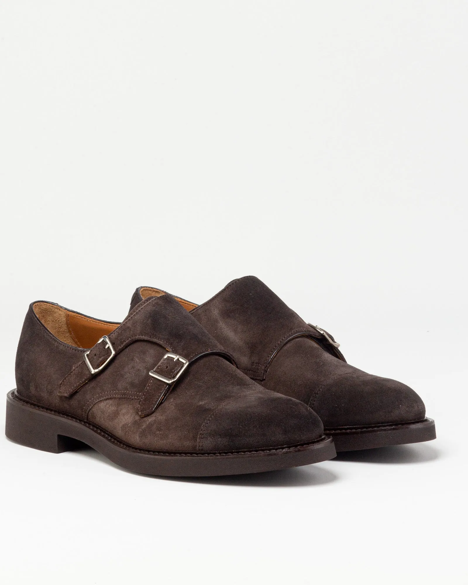 Mocassino in suede doppia fibbia