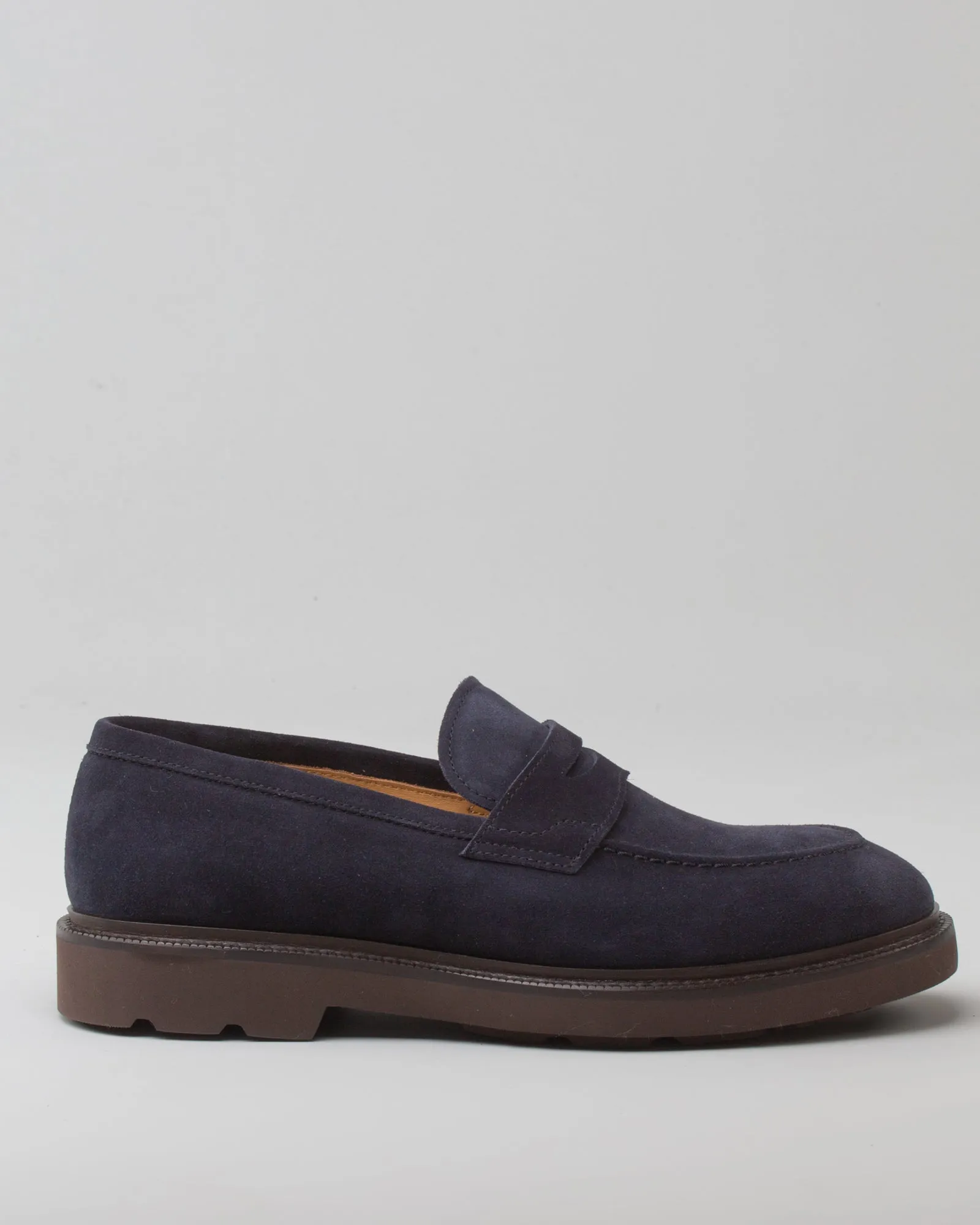 Mocassino in suede fondo gomma
