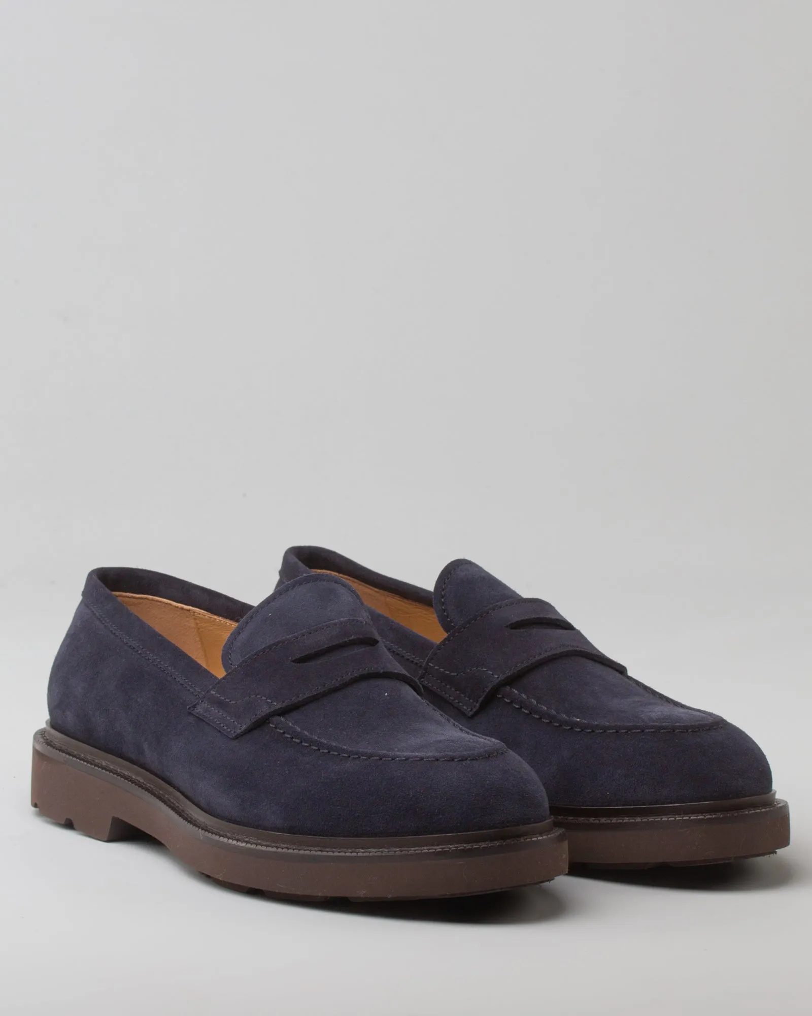 Mocassino in suede fondo gomma