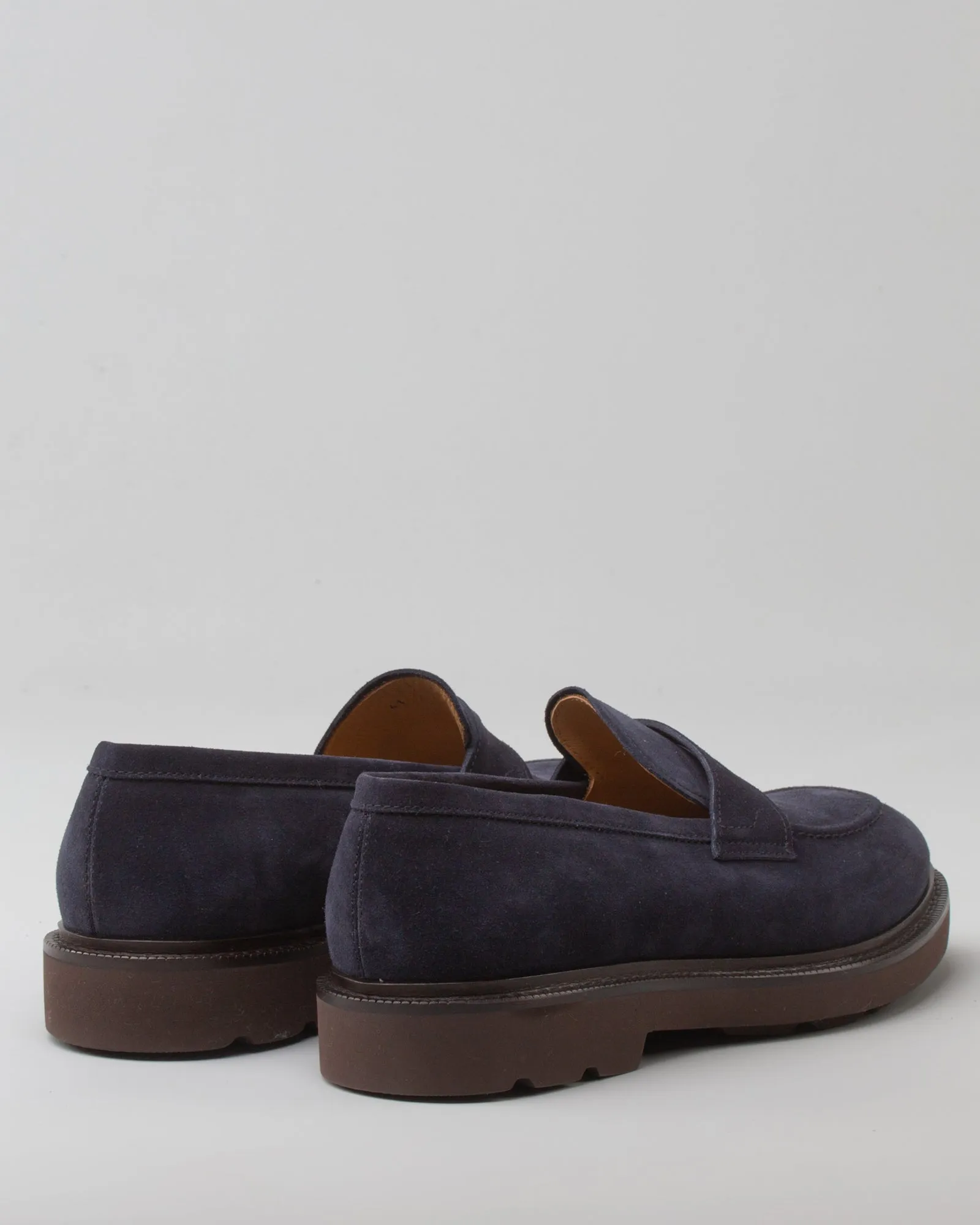 Mocassino in suede fondo gomma