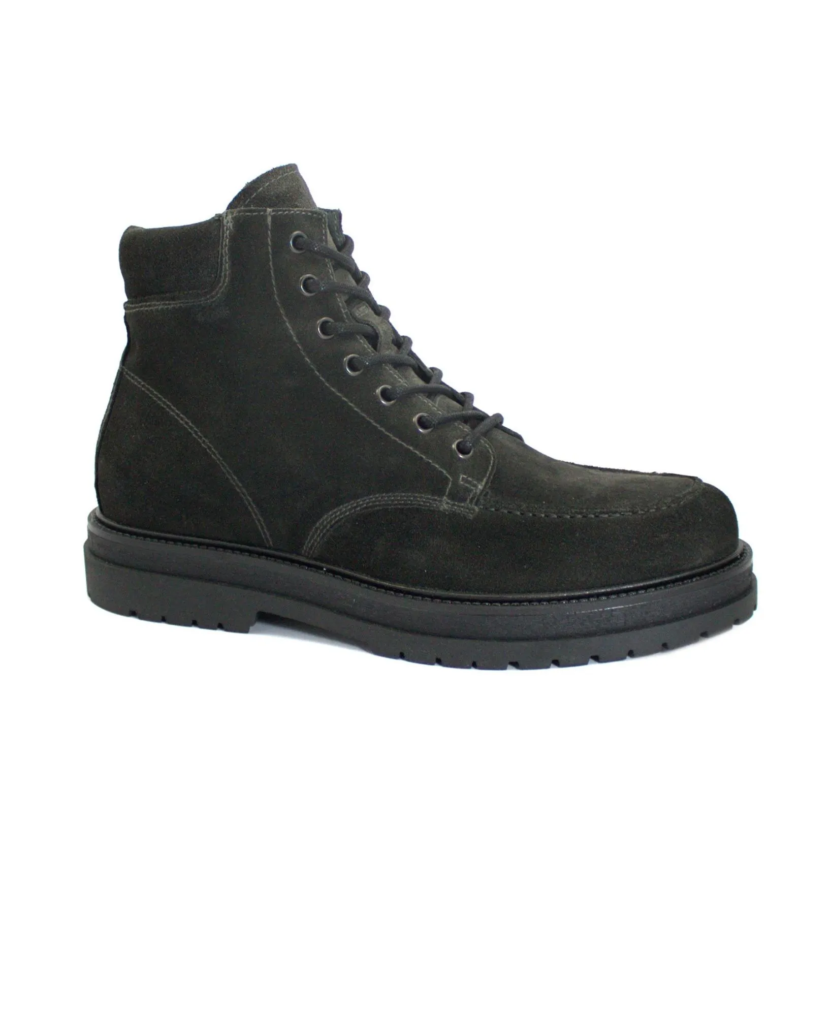 NERO GIARDINI 04010 carbo grigio scarpe uomo stivaletti anfibio zip lacci