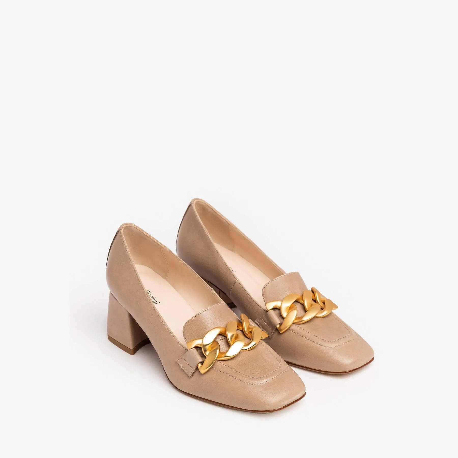 NERO GIARDINI Mocassino Con Tacco Donna - I205651DE Beige  