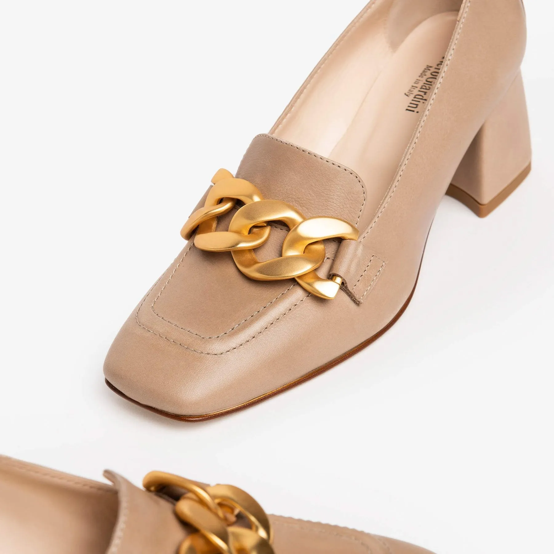 NERO GIARDINI Mocassino Con Tacco Donna - I205651DE Beige  