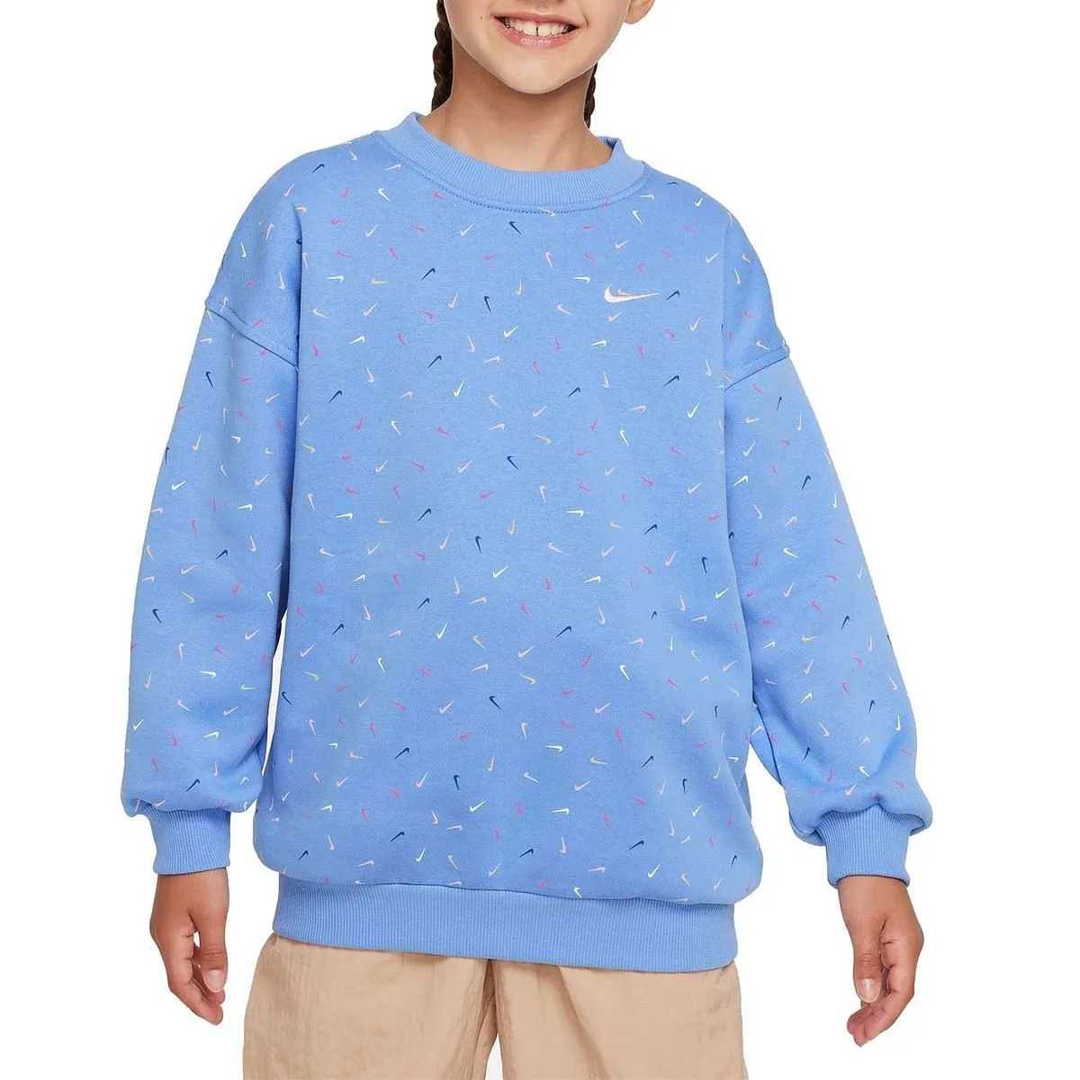      NIKE FELPA GIROCOLLO SWOOSH BAMBINA  
