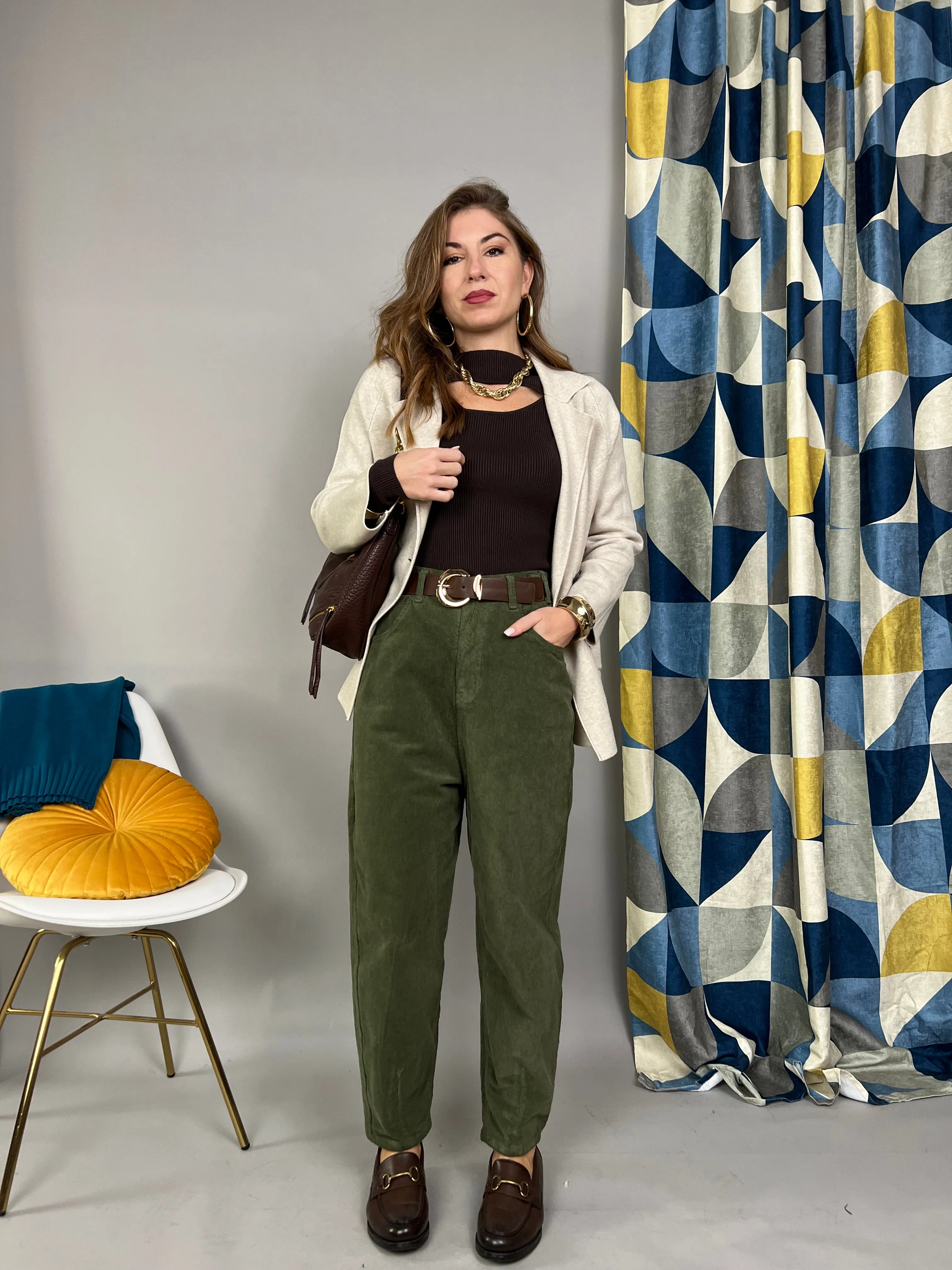 Pantalone in velluto