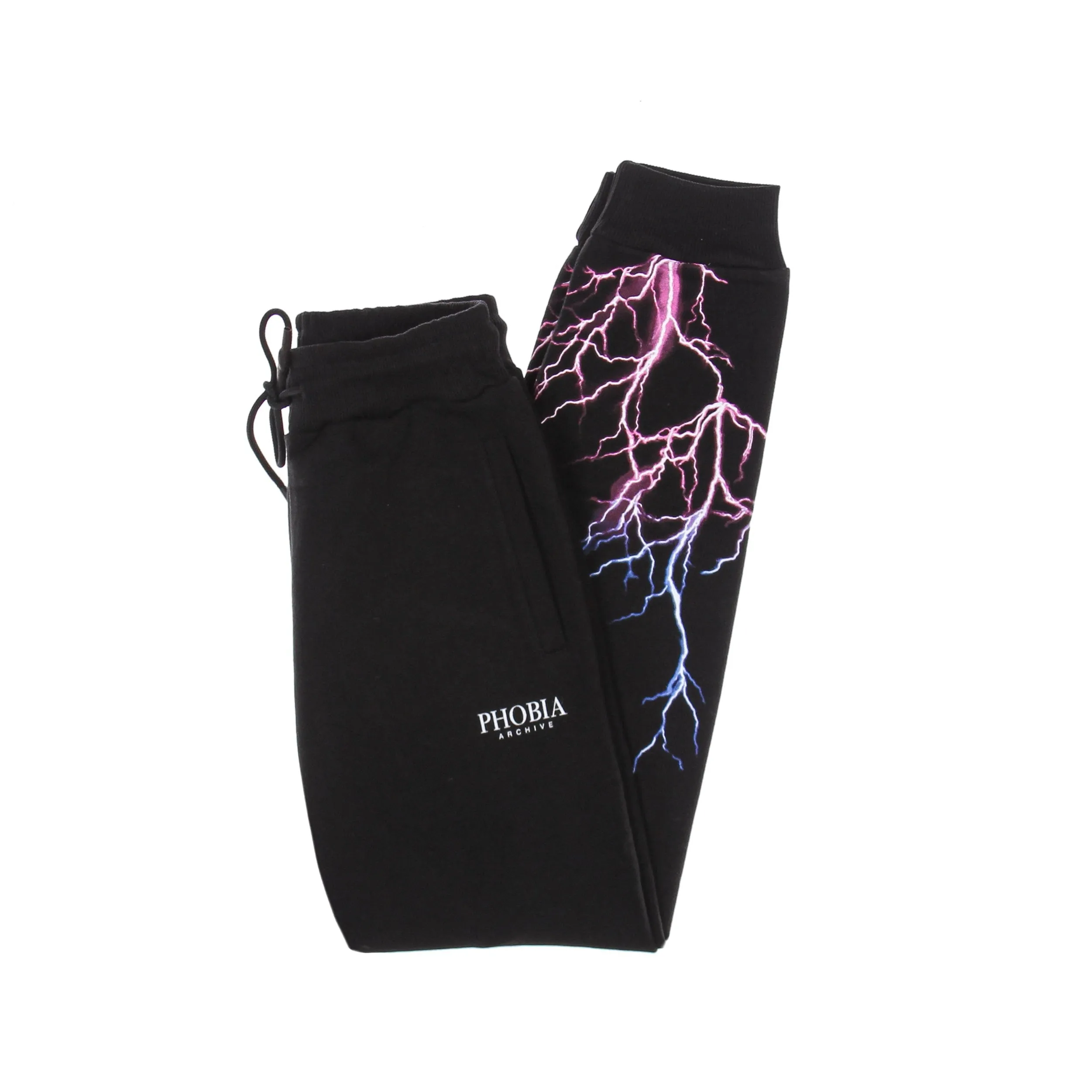 Pantalone Tuta Leggero Uomo Pink Light Blue Lightning Pants Black/pink/light Blue