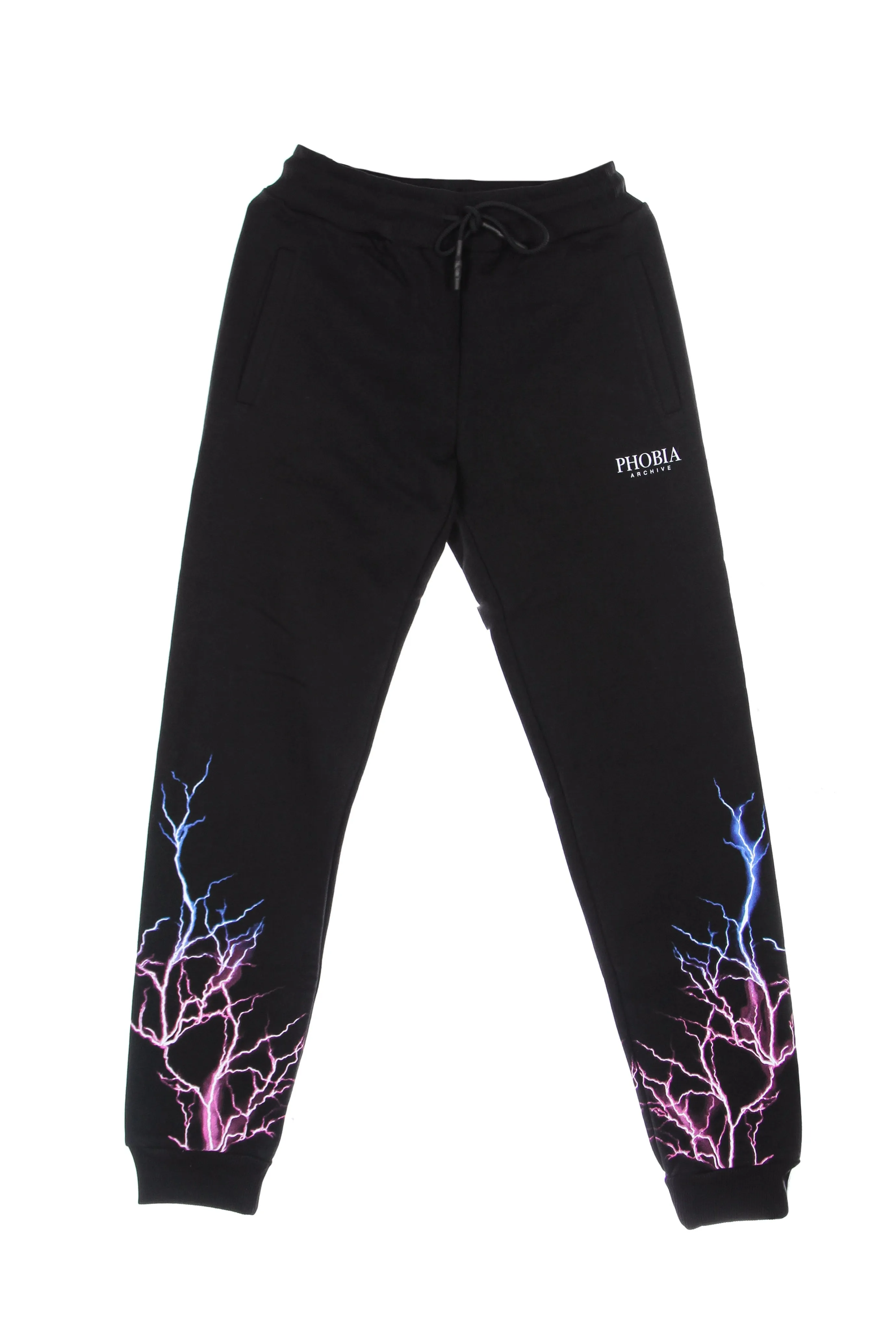 Pantalone Tuta Leggero Uomo Pink Light Blue Lightning Pants Black/pink/light Blue