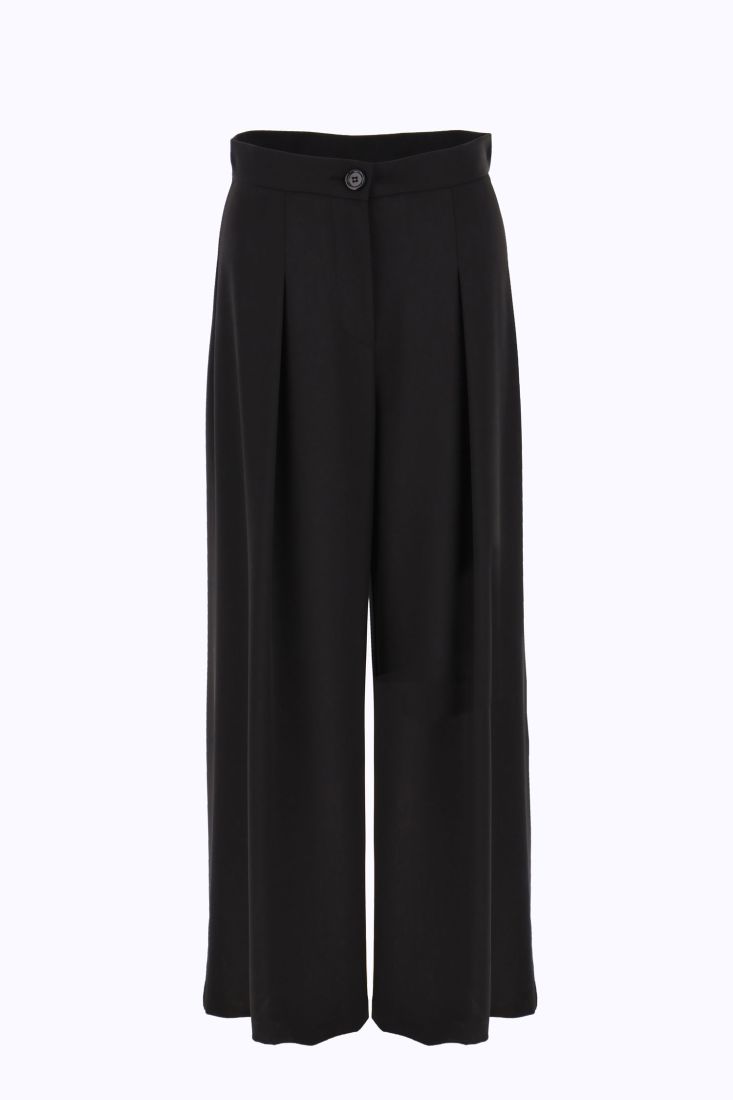 Pantaloni a palazzo monocolour con pinces