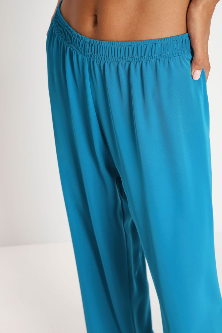 Pantaloni a palazzo monocolour con vita elasticizzata