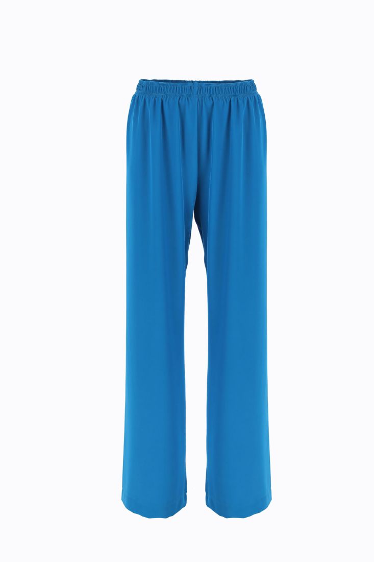 Pantaloni a palazzo monocolour con vita elasticizzata