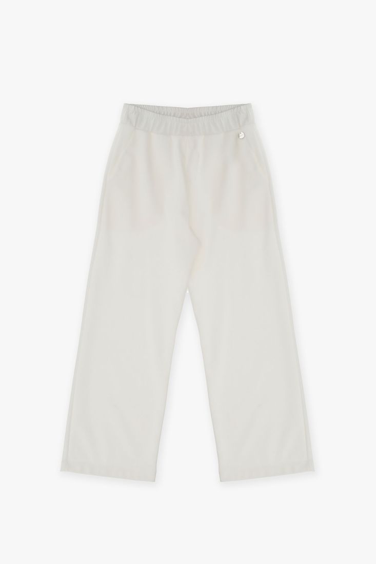 Pantaloni bambina monocolour con orlo elasticizzato