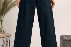 Pantaloni eleganti dal taglio ampio Mancha, blu scuro