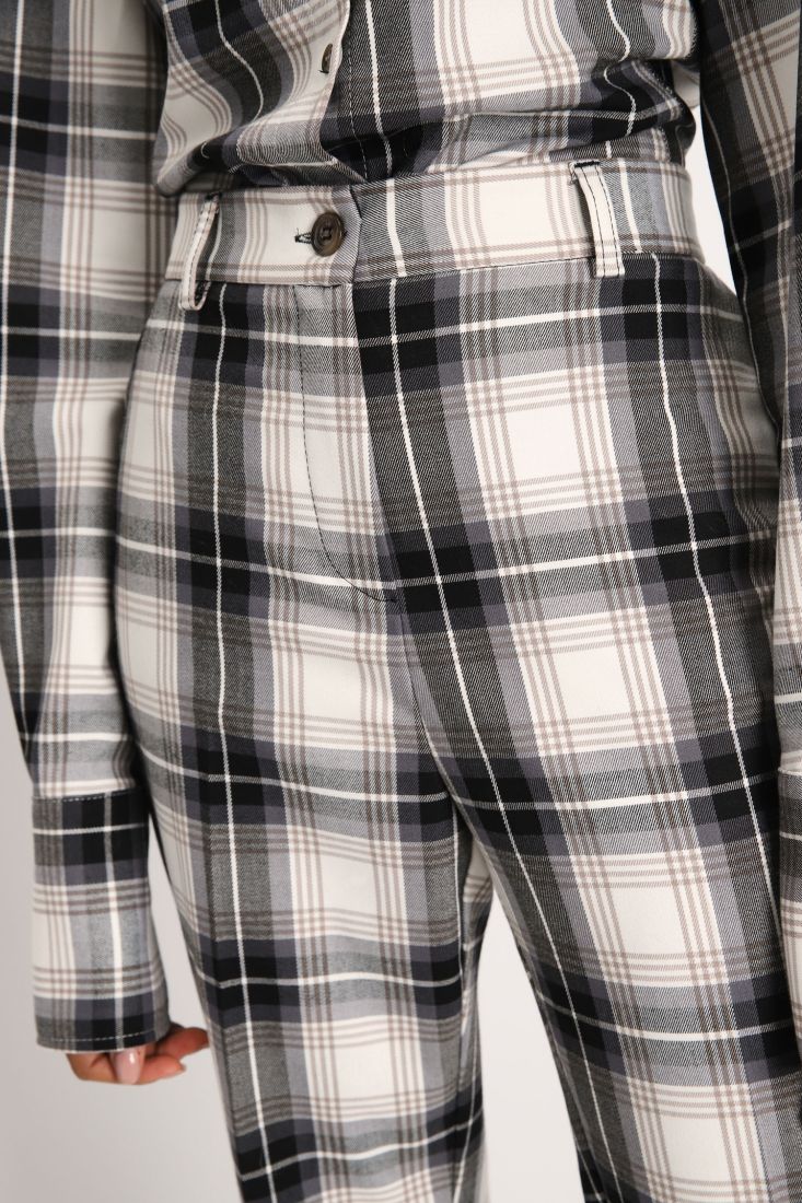 Pantaloni flare fantasia a quadri