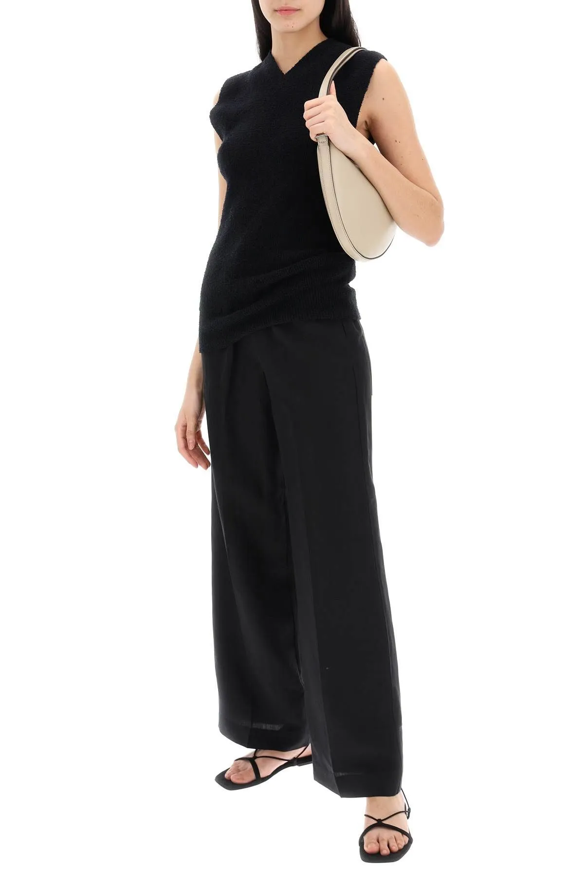 Pantaloni leggeri in lino e viscosa