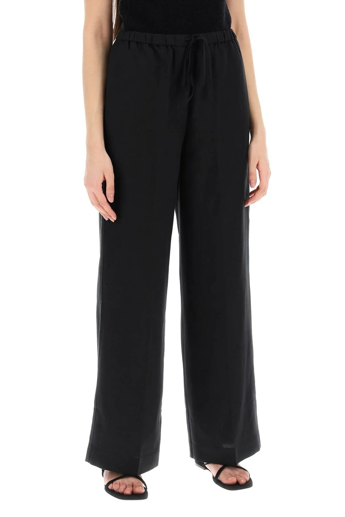 Pantaloni leggeri in lino e viscosa