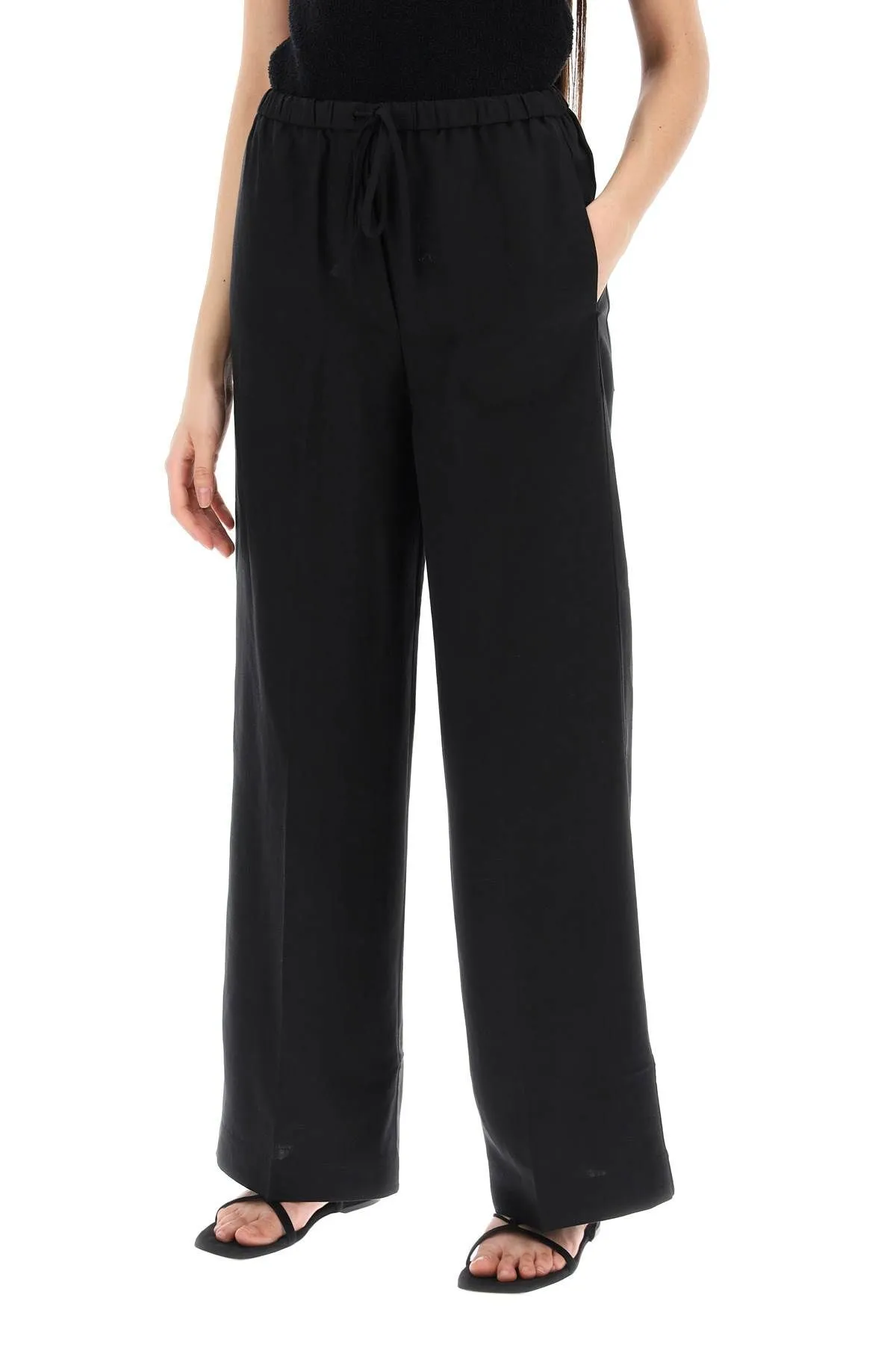 Pantaloni leggeri in lino e viscosa