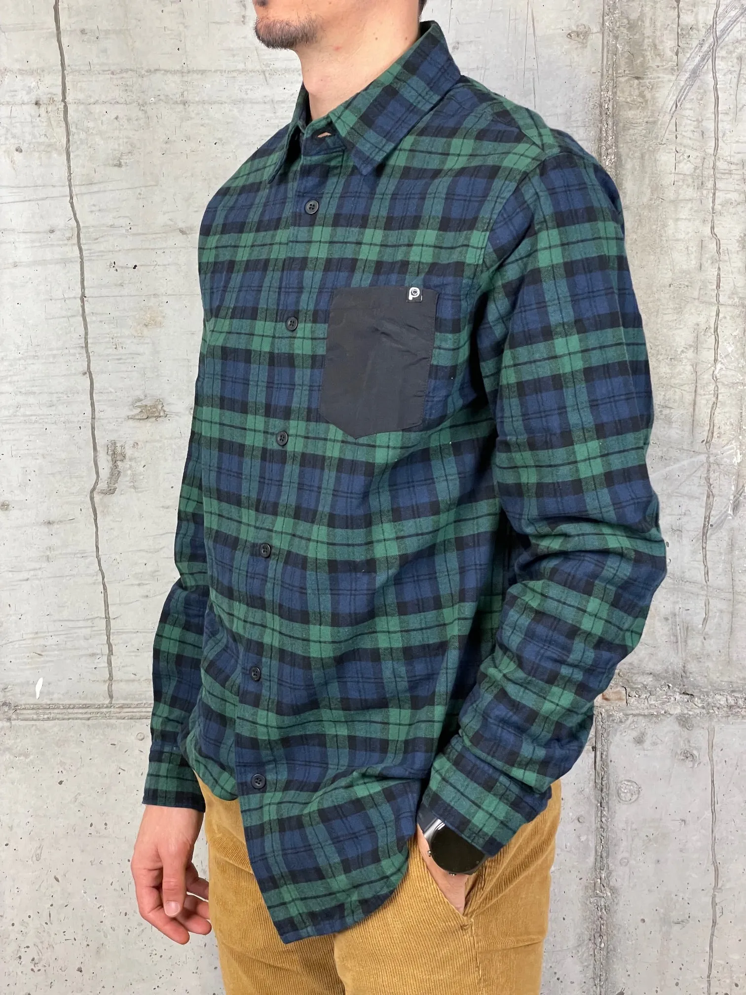 Penfield Camicia Flanella Classic Checked Verde/Nero/Blu