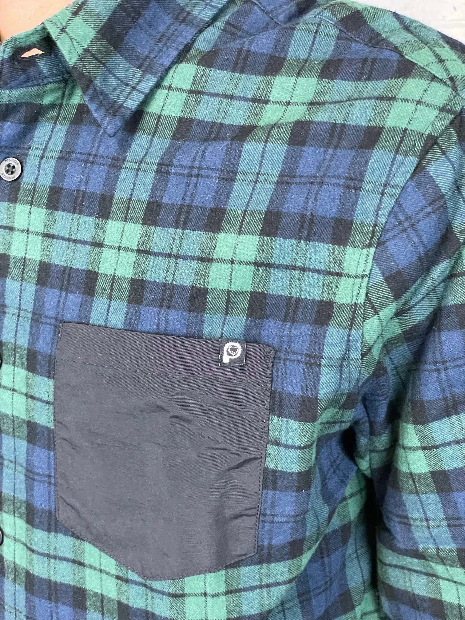 Penfield Camicia Flanella Classic Checked Verde/Nero/Blu